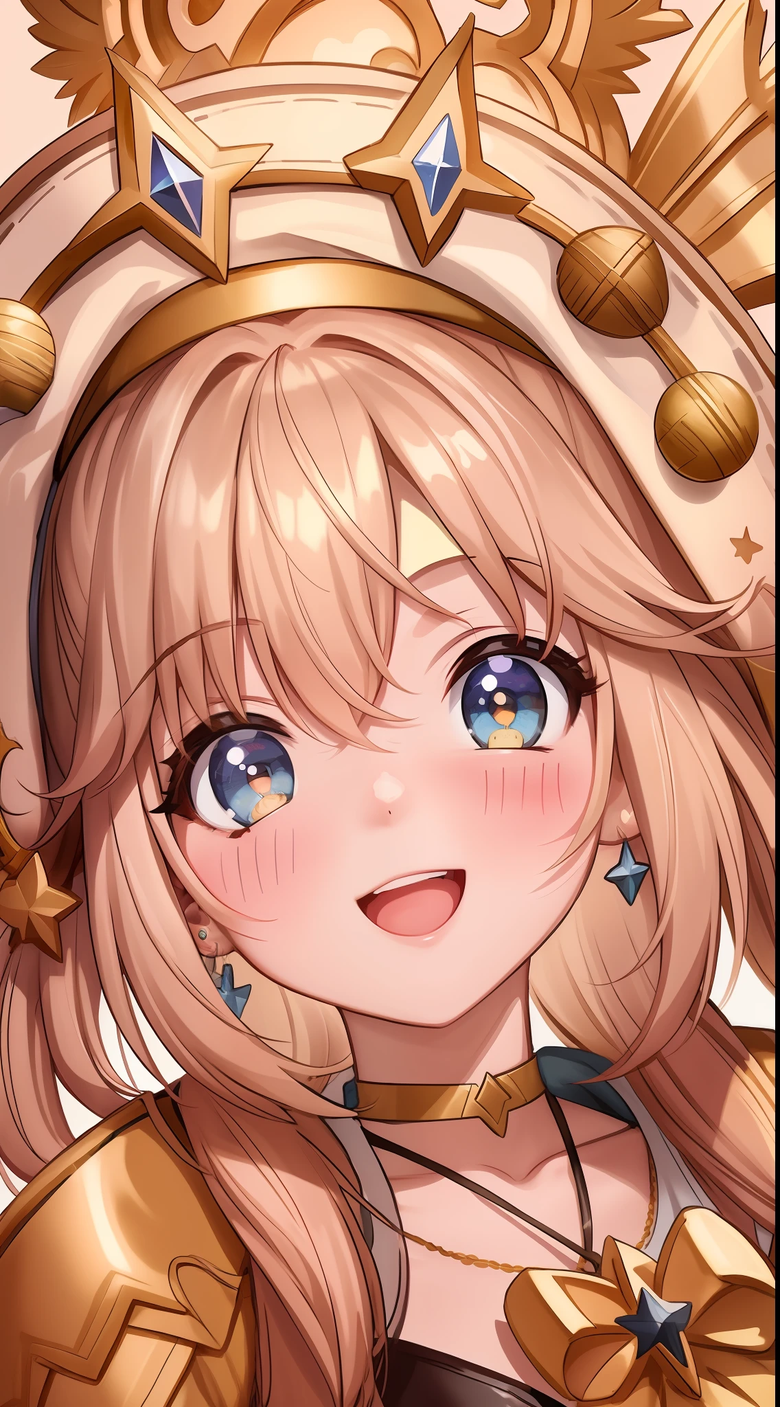 Anime girl with a crown on her head, splash art anime loli, crisp clear rpg portrait, kawaii realistic portrait, Cute anime face, kawacy, ahegao face, Ahegao, detailed portrait of an anime girl, shadowverse style, Lori, portrait of cute anime girlbabes, joyous laughter, Detailed Digital Anime Art, portrait of cute anime girlbabes, Cute Portrait, official artwork
