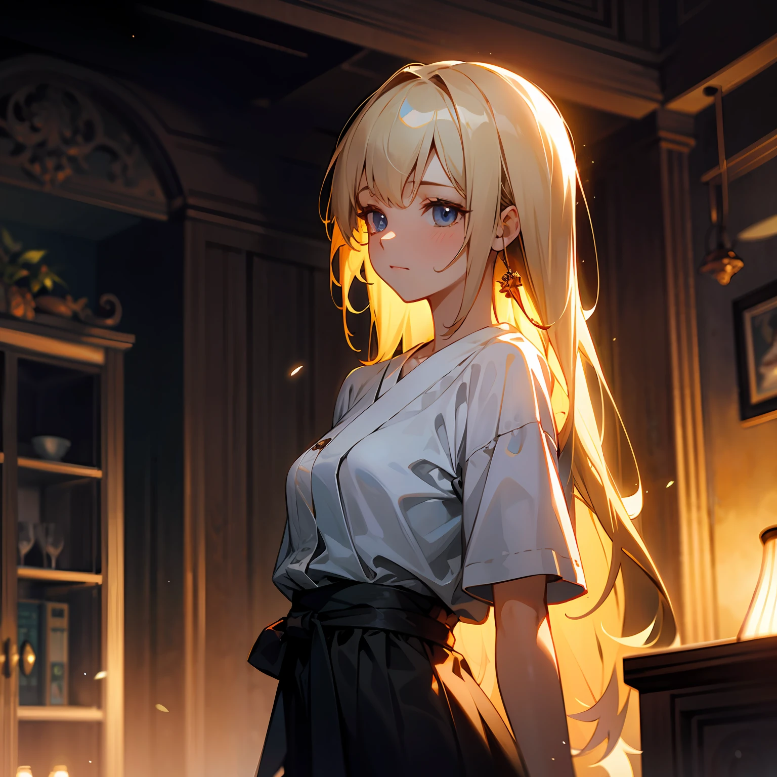 zori,glass,Long-haired girl,Vacated,Light,HD beauty CG