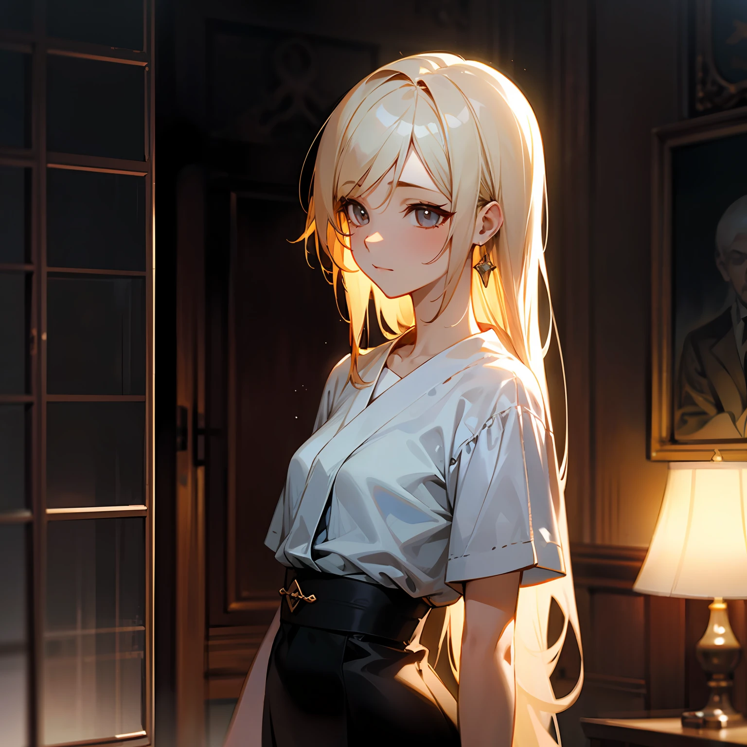 zori,glass,Long-haired girl,Vacated,Light,HD beauty CG