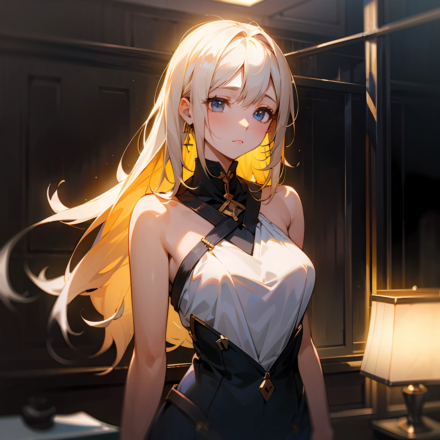 zori，glass，Long-haired girl，Vacated，Light，HD beauty CG