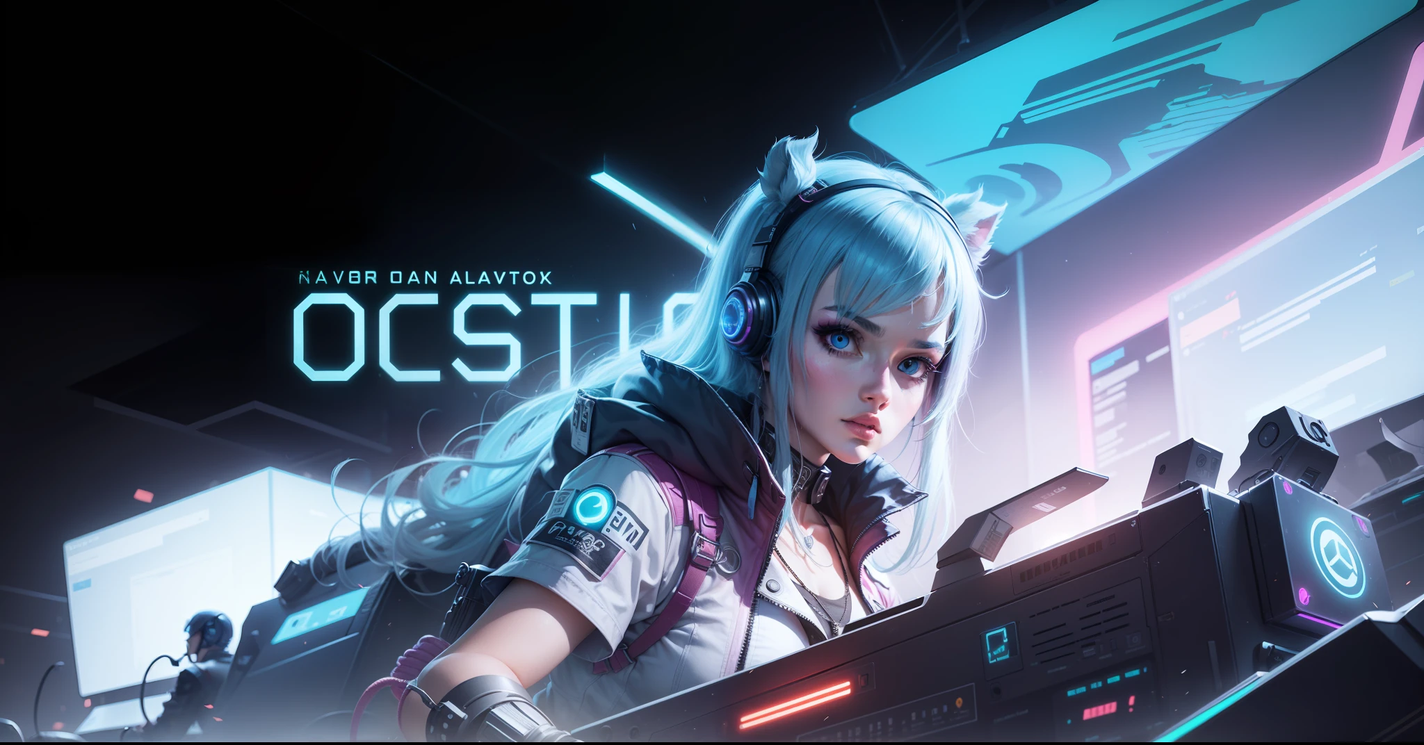 Girl avatar,cyber punk perssonage