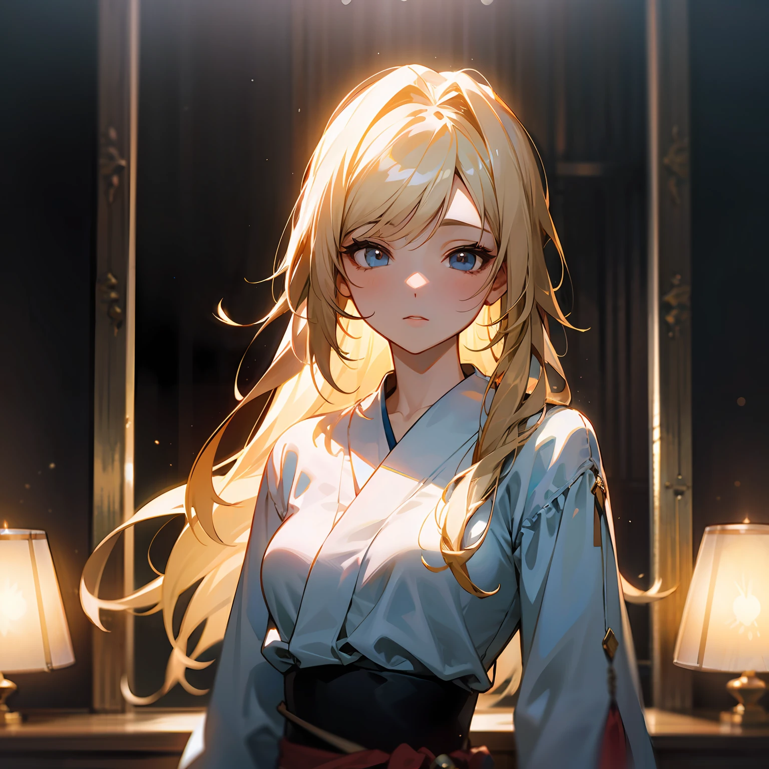 zori，glass，Long-haired girl，Vacated，Light，HD beauty CG