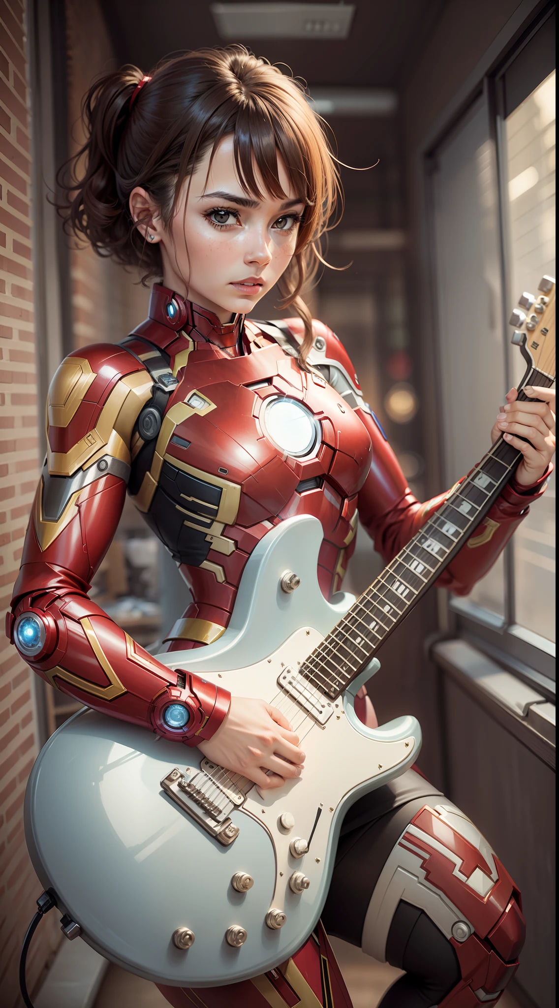 iron man girl playing guitar