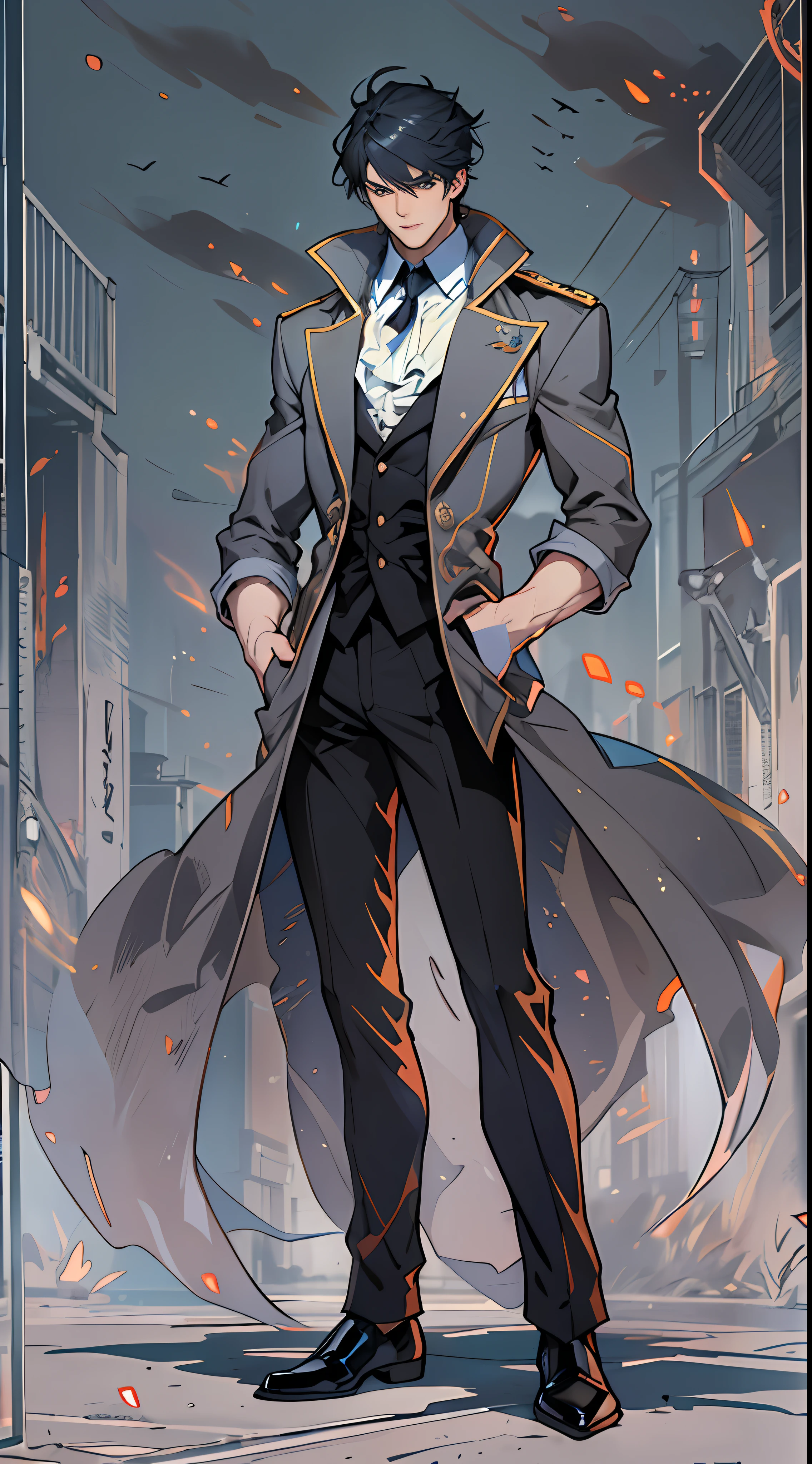 A young and handsome man stands in the center of the scene，Four phantoms appeared behind him，Each phantom represents a heroic spirit。The man raised his arms，Unfold your body，Exudes powerful energy fluctuations。Everyone looked at him in surprise，The gaze was attracted by these four heroic shadows。