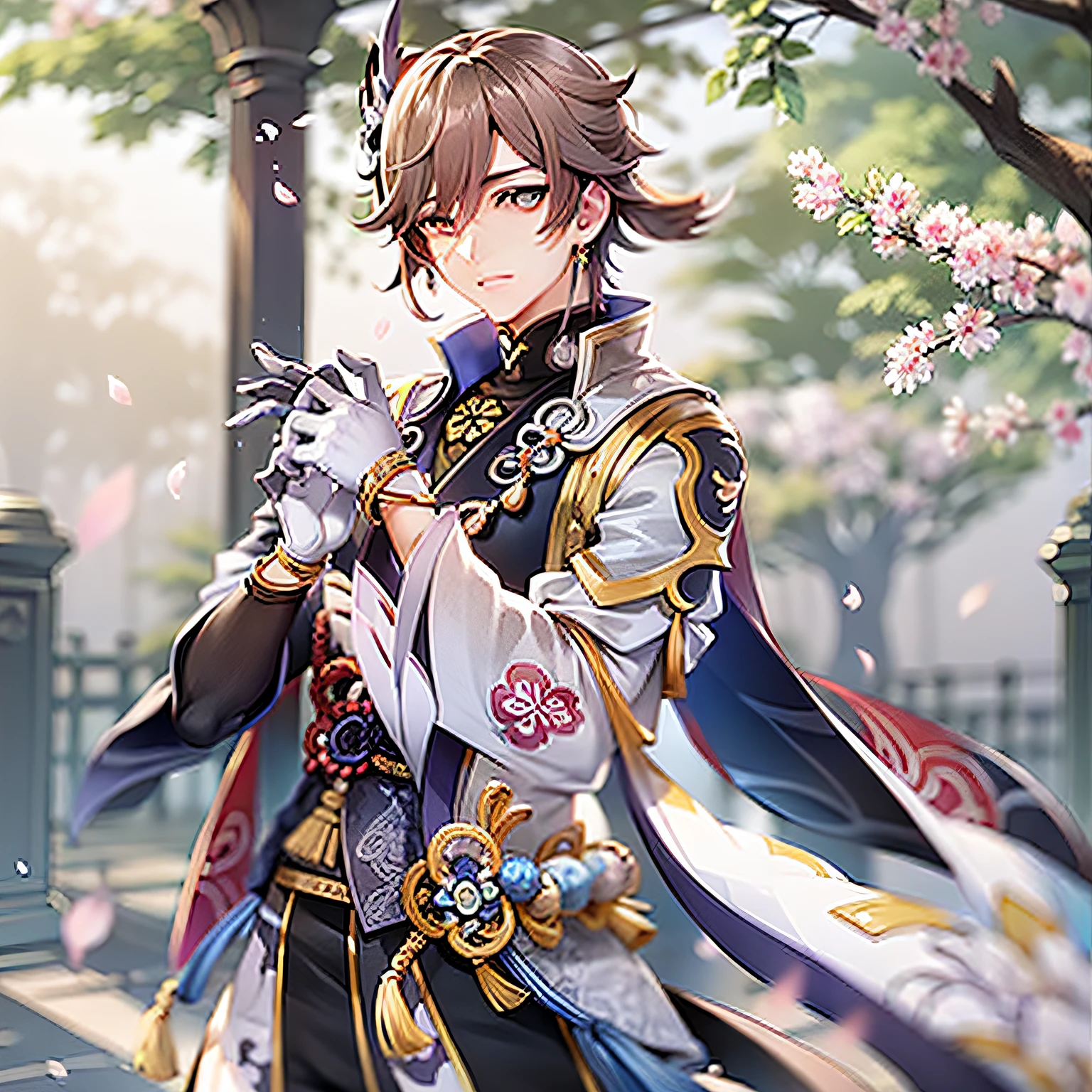 Genshin character, Genshin Bell Leaves, best anime character design, Anime handsome man, Handsome anime pose