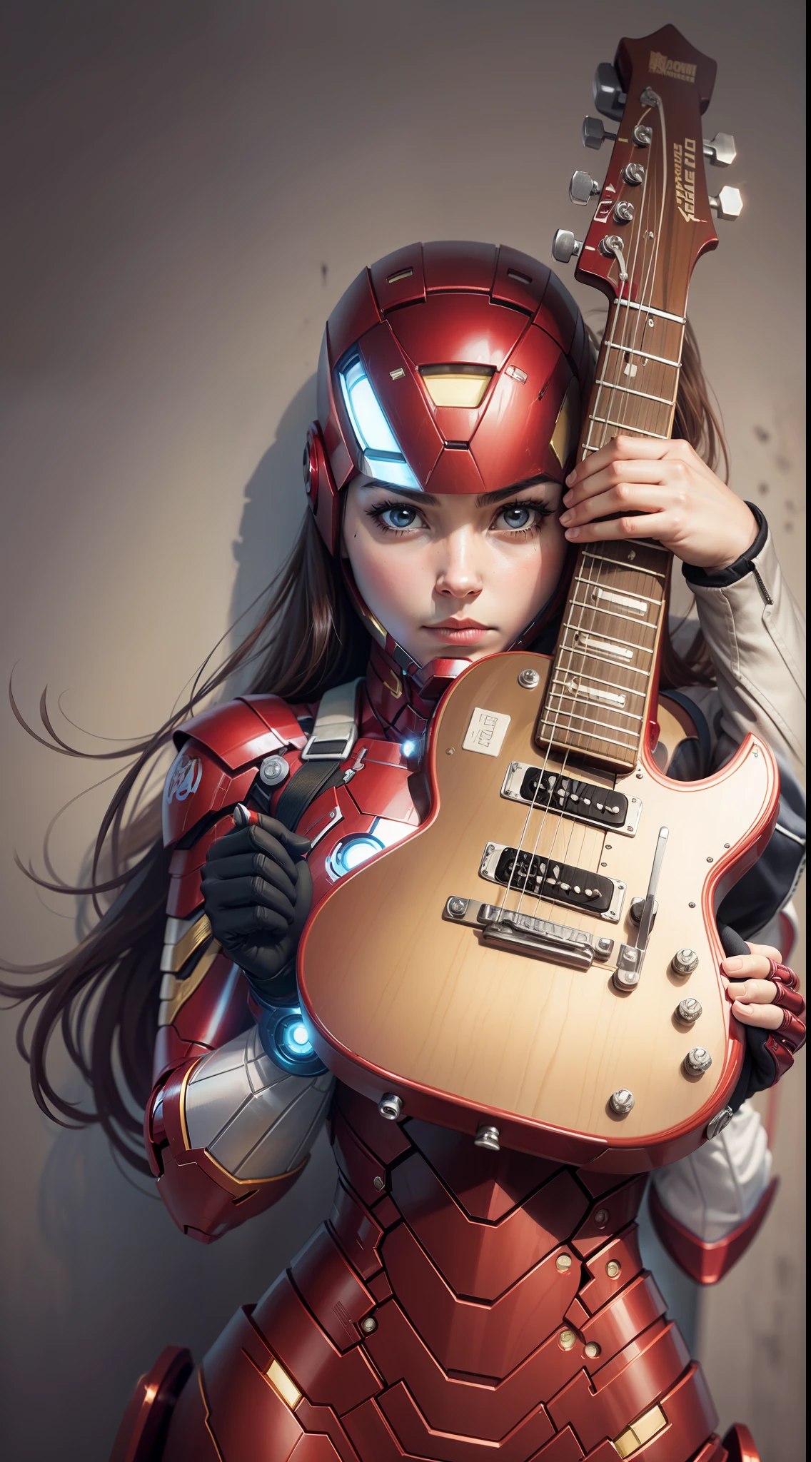 iron man girl playing guitar