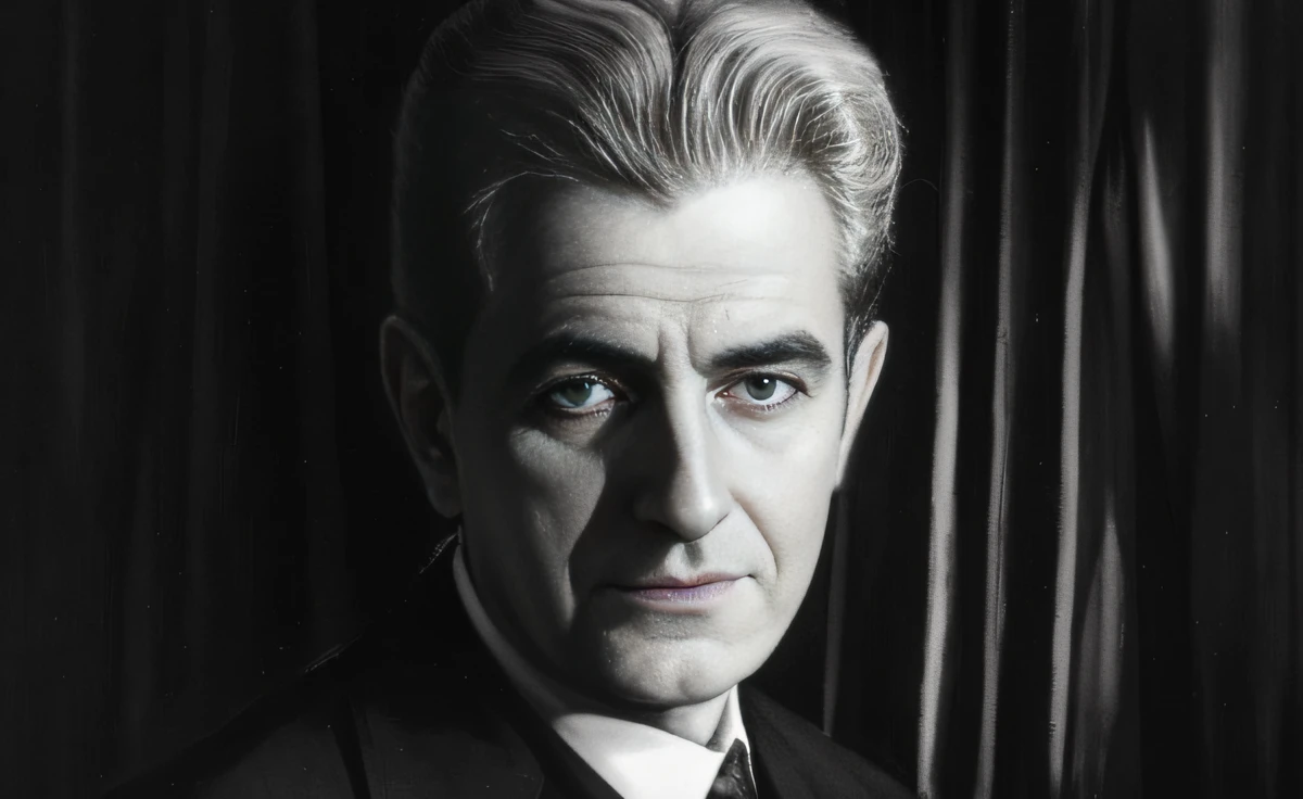 arafed black and white photo of a man in a suit and tie, jean girard, Stanislav Shukarsky, Inspired by Eliseu Visconti, author:Elisha Visconti, Luis Rolo, Art by Francis Bacon, zdzislaw bekinski, Francis - Bacon, Victor Prezio, Zdzislaw Beksinski