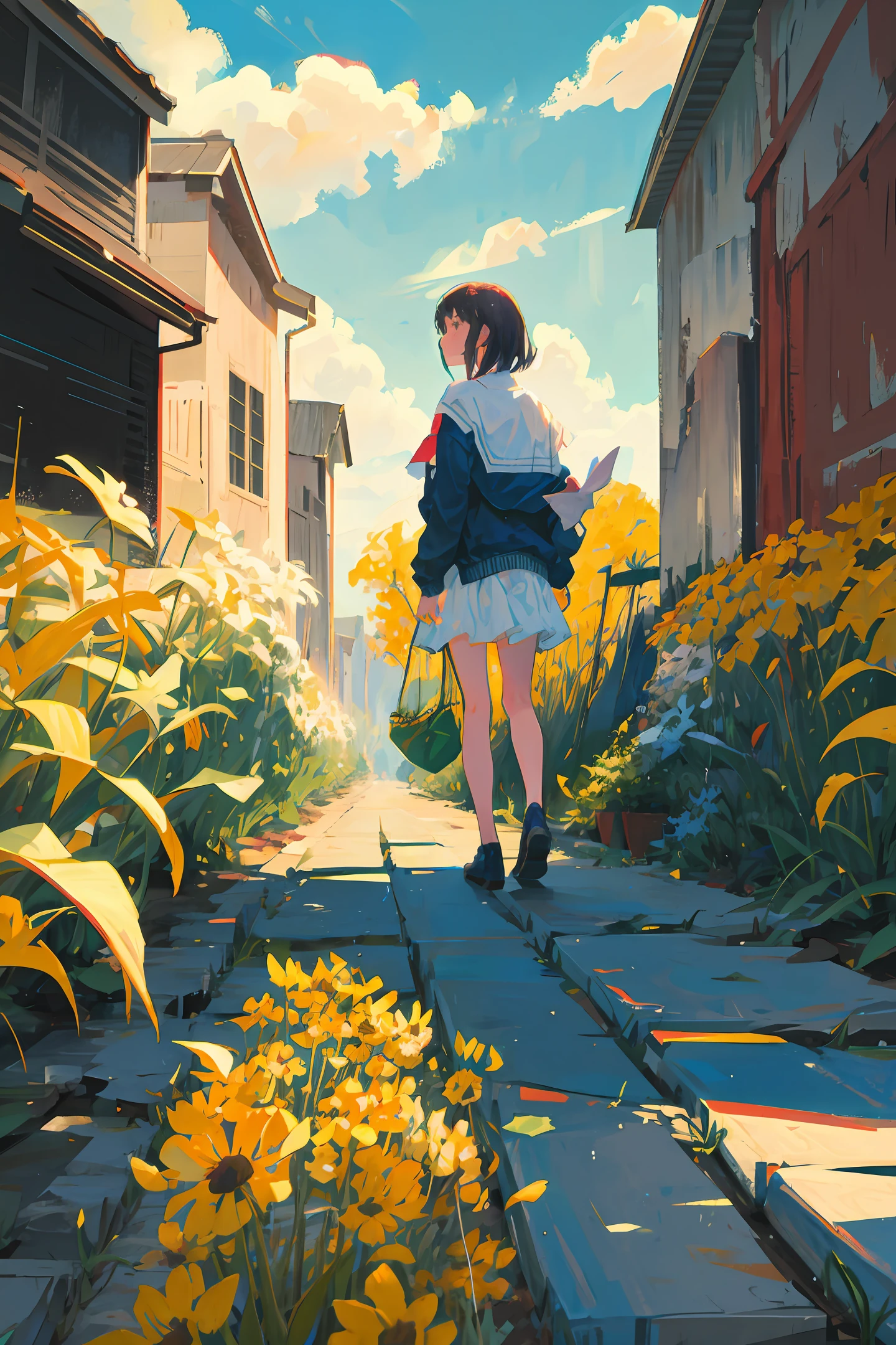 Endless savannah,Weeds flutter in the wind