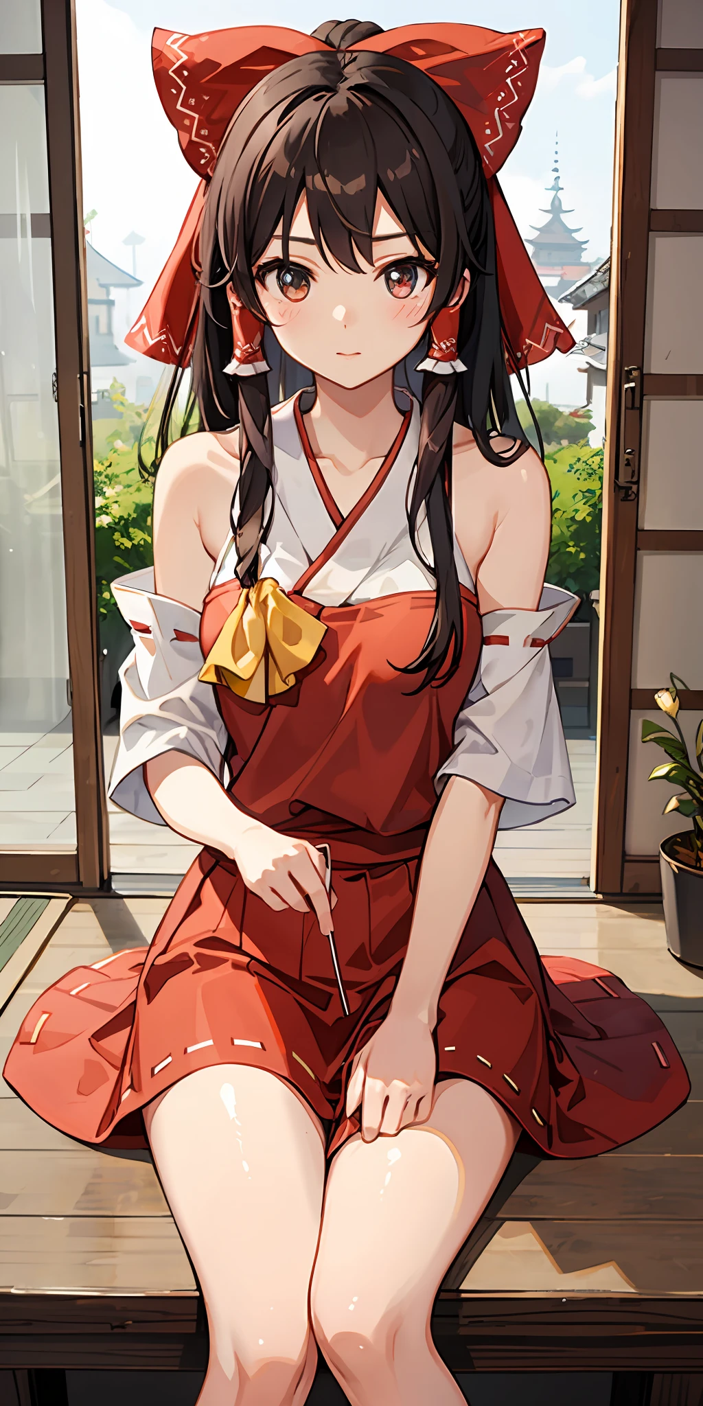 1girl in、ORIENTAL PROJECT、Borei Reimu