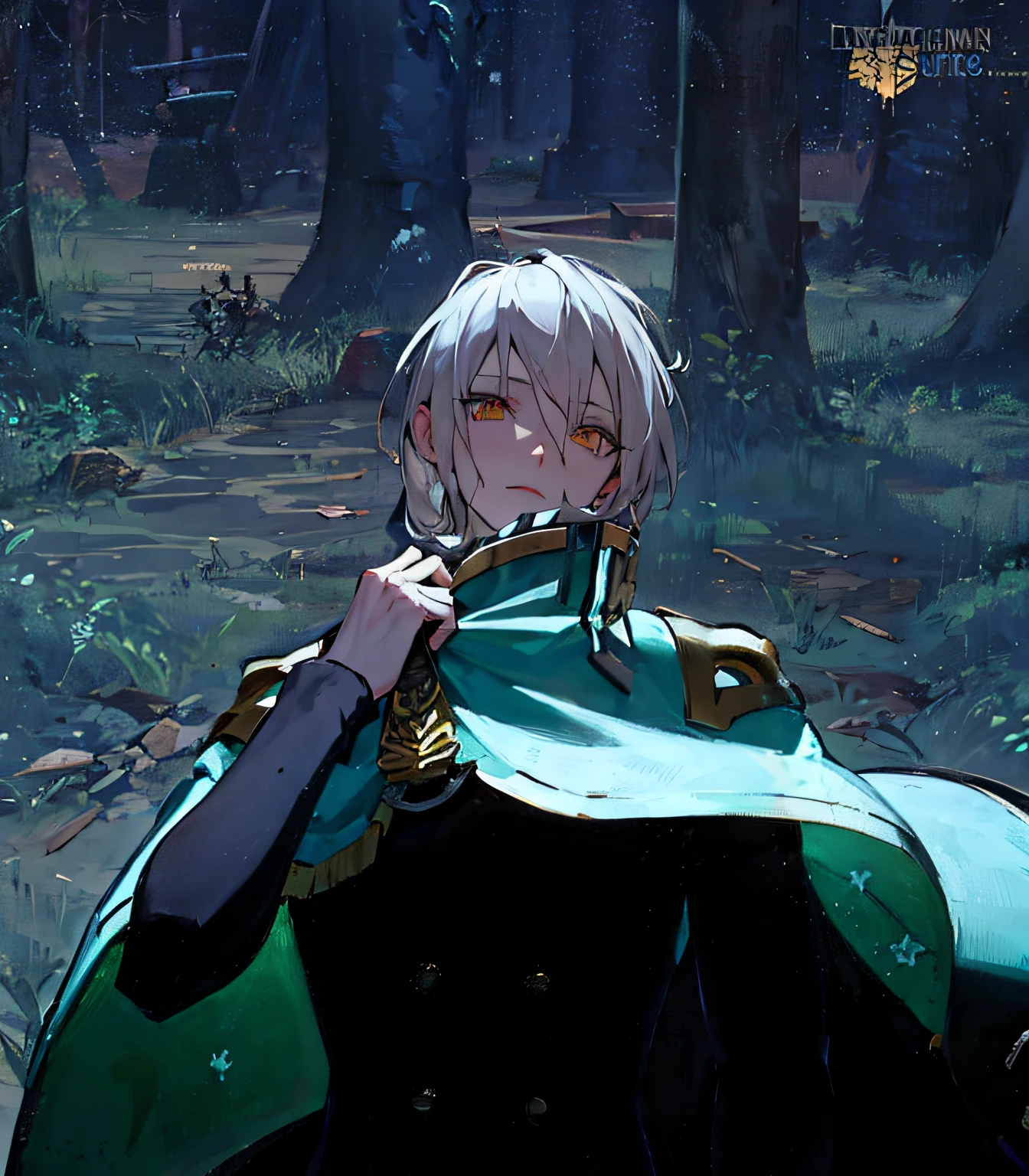 Anime character with a sword in a forest at night, Hajime Yatatate, Arte Oficial, popular isekai anime, Anime de hoje ainda em destaque, arte chave do anime, Keqing de Genshin Impact, caleb from critical role, Aragorn em um mundo de anime, cara bonito na arte demon slayer, reencarnado como um limo