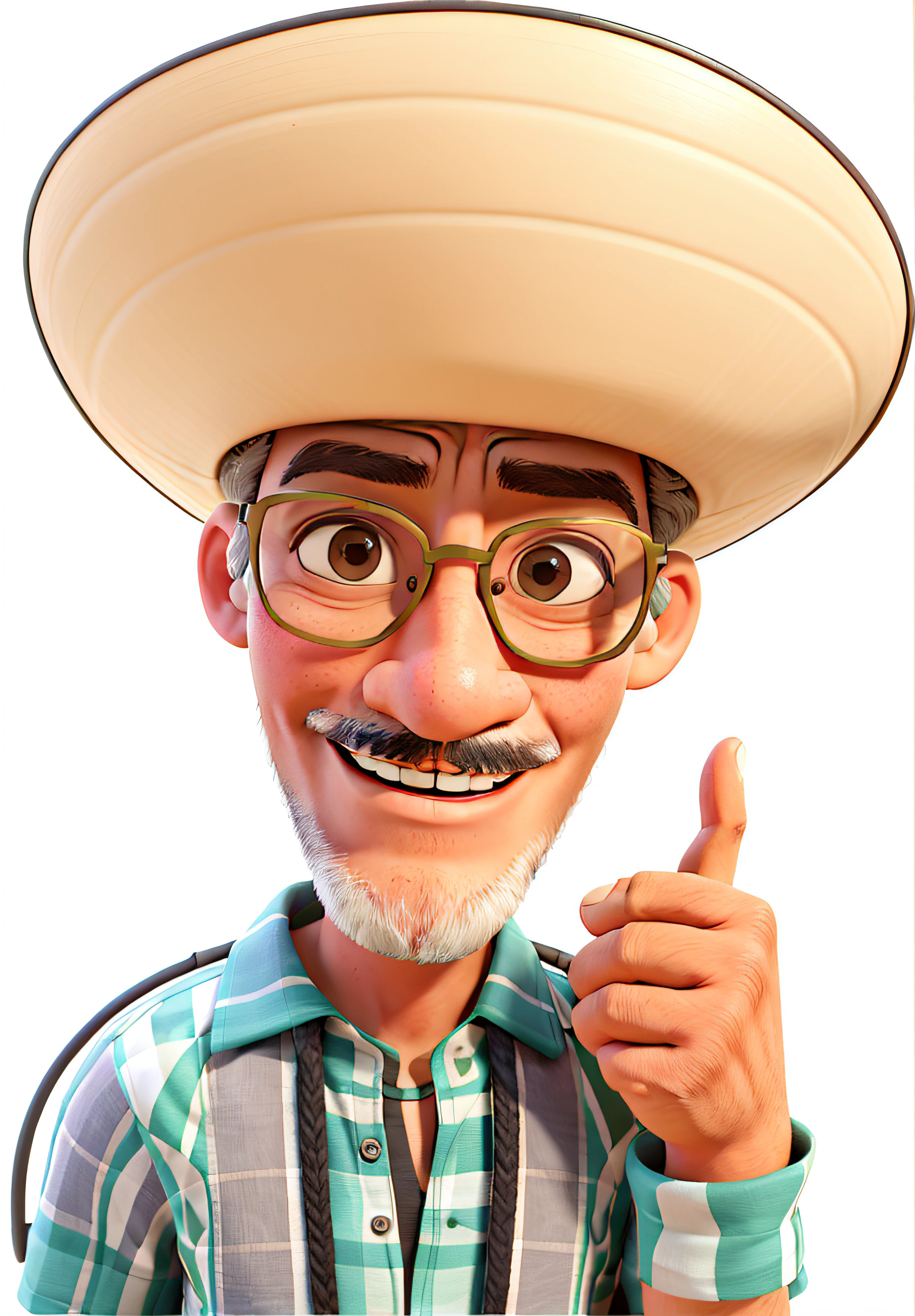 Seu de 65 anos, sunglasses, Camisa florida manga longa, seguindo a imagem de referencia, camisa branca por dentro, pele negra, follow the dashes of the Image, realista, ..3d, 4k.