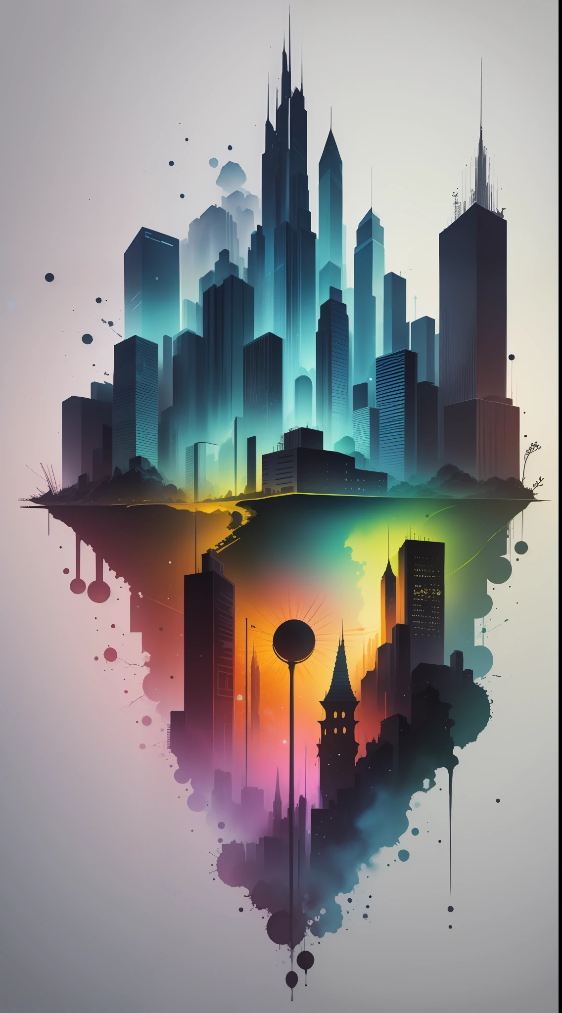 3d watercolor abstract,dark background,high resolution,high quality,colorful,green,red,blue