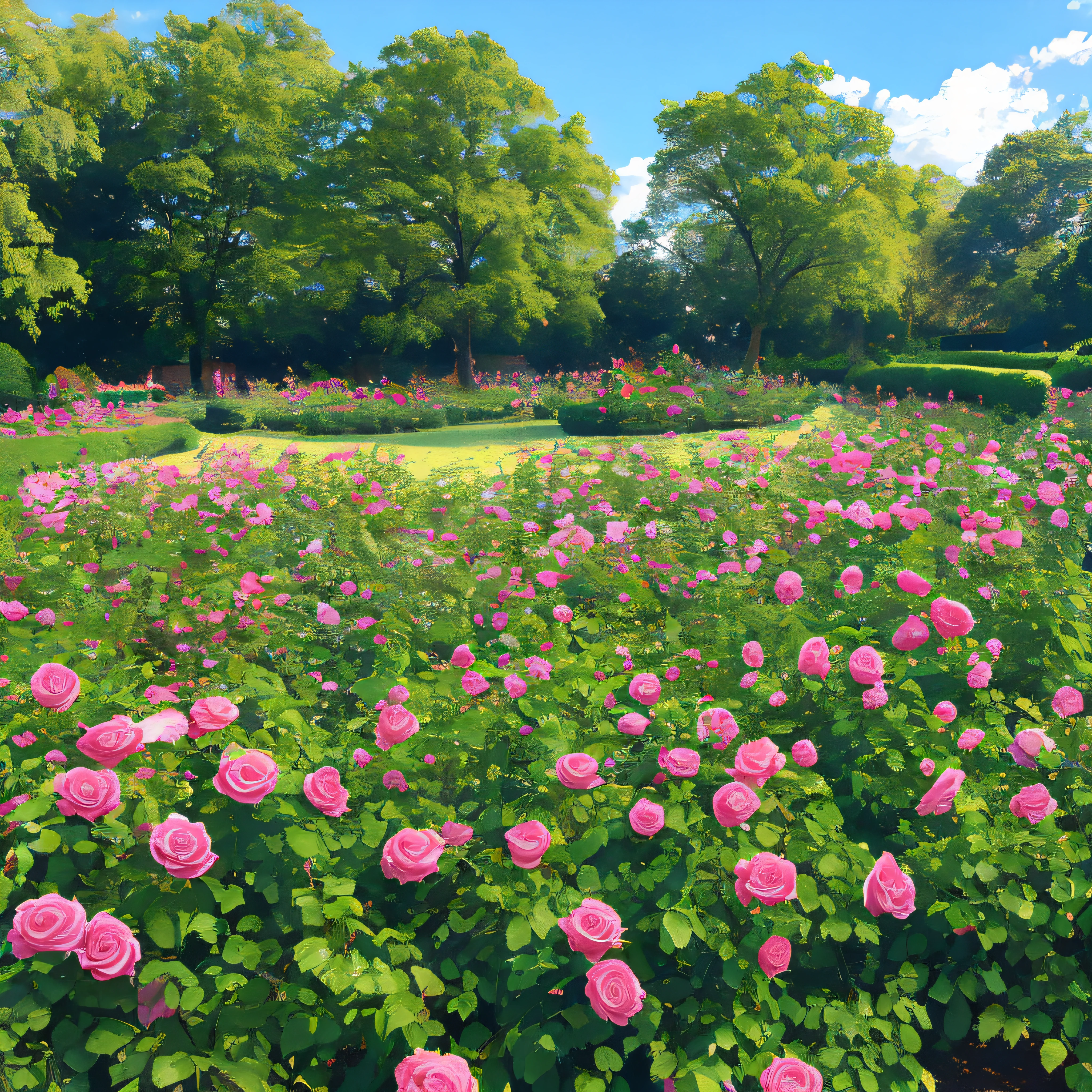 Rose garden,Blue sky,Sunnyday --auto