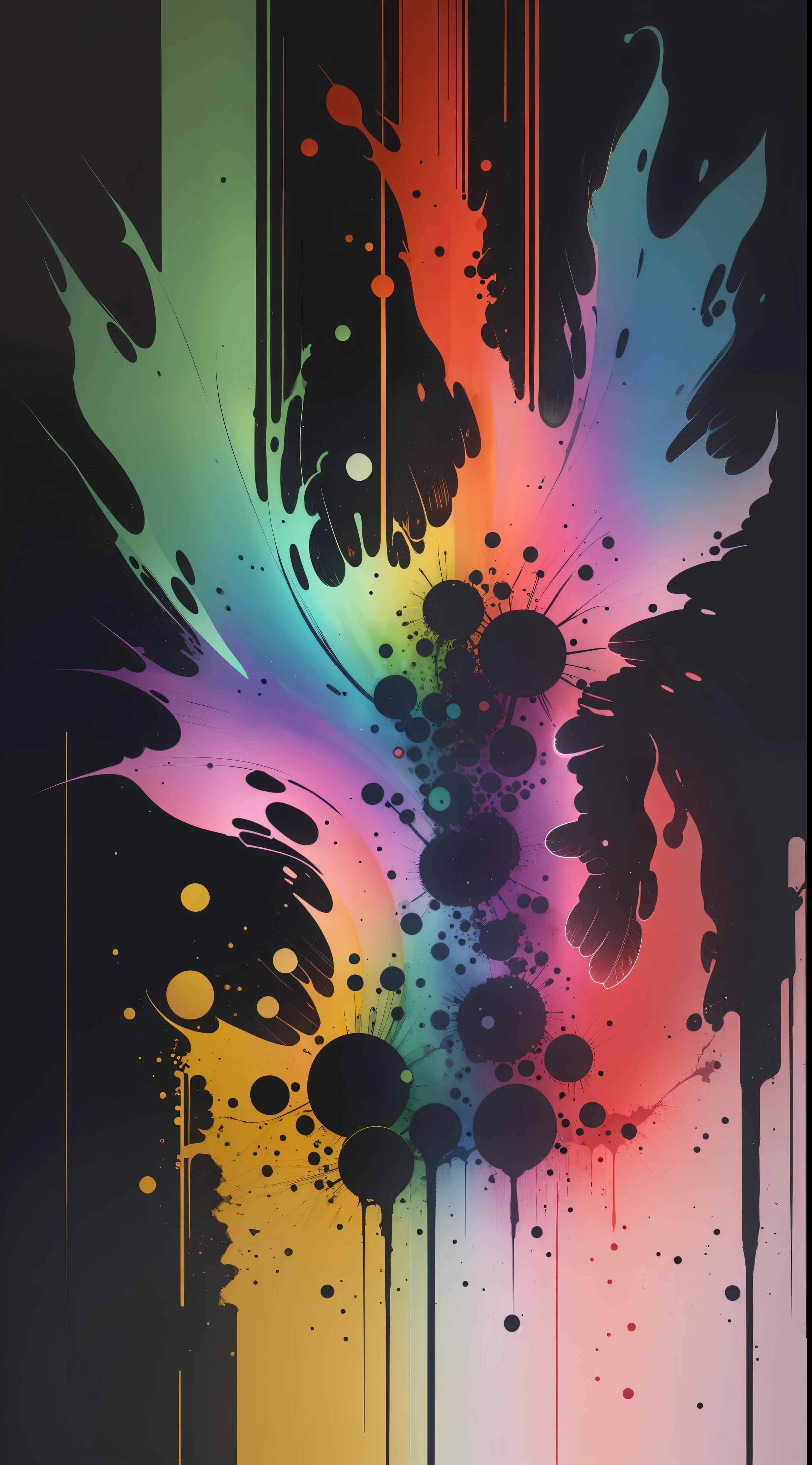 3d watercolor abstract,dark background,high resolution,high quality,colorful,green,red,blue