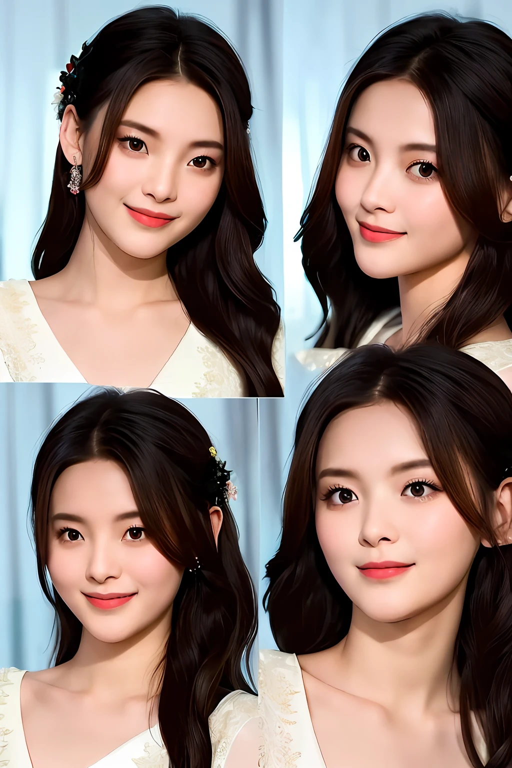 The 15-year-old heroine has a stunning face。Her eyes were as bright as the stars,Deep and fascinating,It's like seeing everything。The corners of her eyes were slightly raised,Outline a charm of wisdom。The bridge of her nose is straight and elegant,Perfect as a sculpture。Ruddy lips are always slightly raised,Show a confident smile,Intoxicating。Her skin is as fair as jade,crystal-clear,It is like the finest porcelain。Under the sun,Her skin seemed to radiate a faint glow。There was a faint blush on her cheeks,It looks delicate。Her long hair was as black as a waterfall,Smoothly dangling over her shoulders,Dance gently with the wind,It exudes a unique charm。Her facial features are delicate,Like a masterpiece of heaven,breath-taking。When she laughed,It was as if the whole world had changed for the better because of her smile。Her beauty is more than just the beauty of appearance,It is also a temperament that radiates from the inside out,It's irresistible。