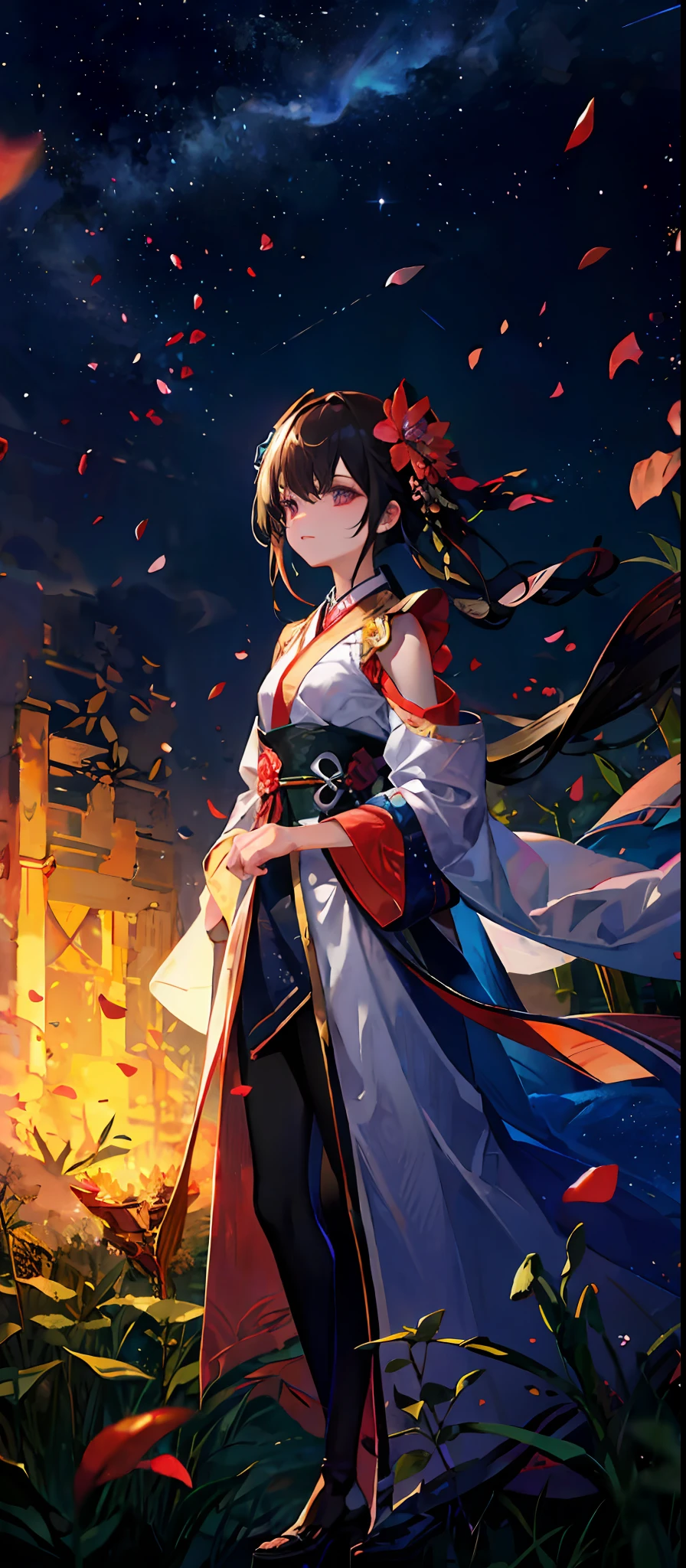 Less bamboo,Flowers in hand