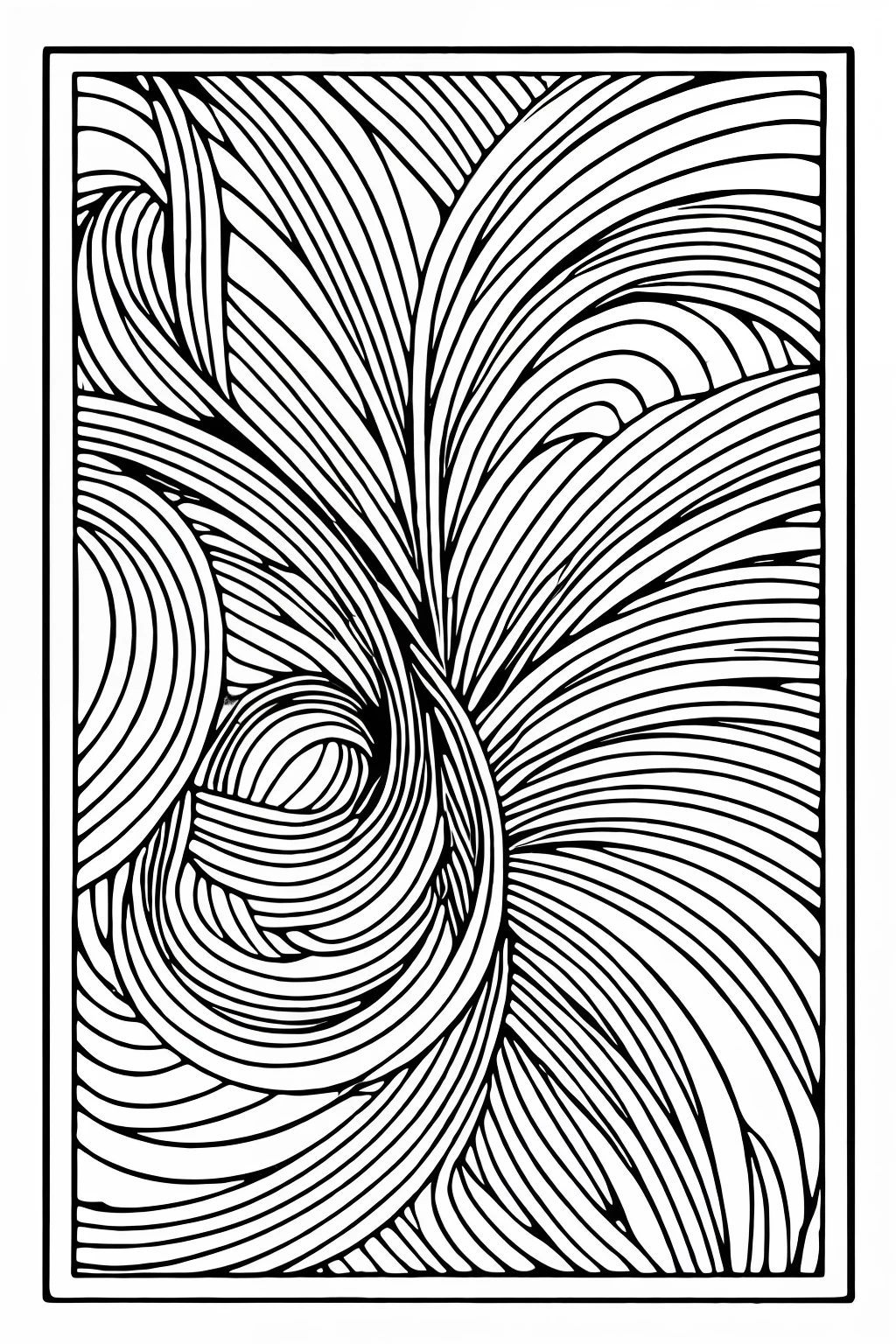 Coloring page for adults, bold lines, dark lines, symmetric skinny chicken, white background, clean line art, thin line art