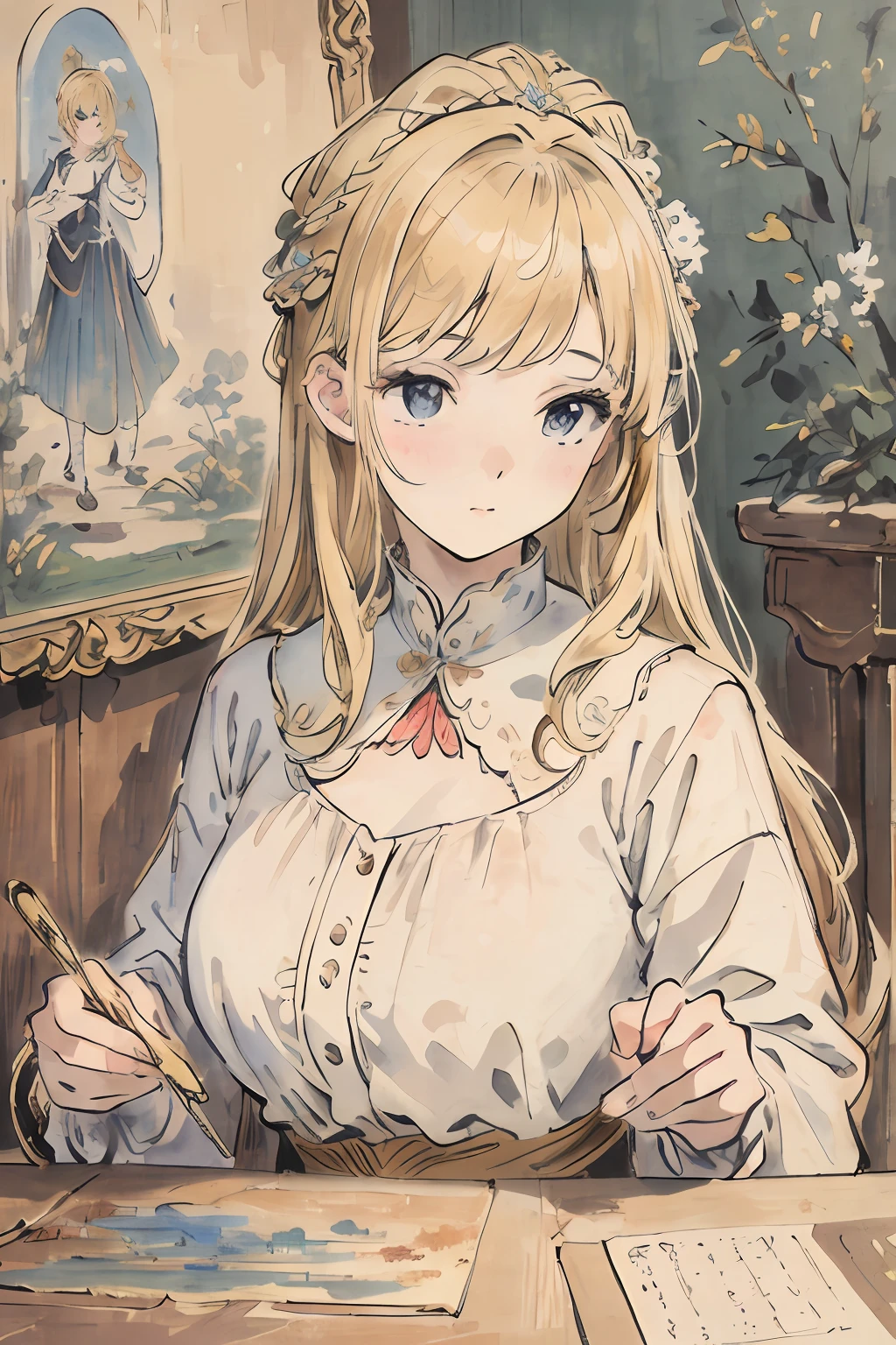 masterpiece, best quality, an extremely delicate and beautiful girl,an extremely delicate and beautiful, world masterpiece theater, ultra-detailed, highly detailed, best quality, blonde hair, highres, extremely detailed,1girl, best quality, illustration, looking at viewer, impasto, canvas, oil painting, realistic, realist ,real,