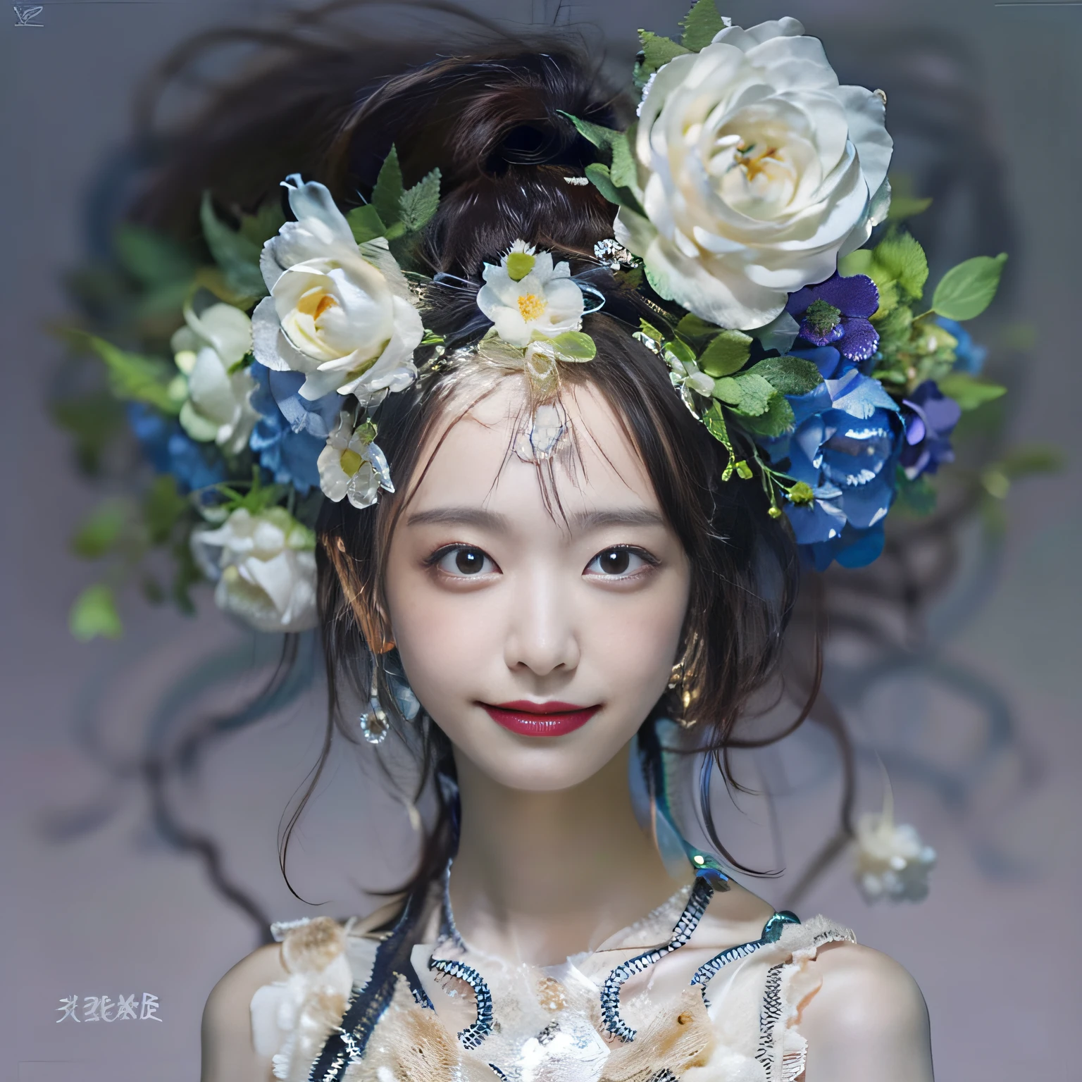 SeaArt 13:44:05 ((tmasterpiece, best qualtiy, k hd)), 1 rapariga, (realisticlying: 1.4), 独奏, Super detailed street background, Keep one's mouth shut, joyful smile, joyful smile, Nice straight black hair, short detailed hair, largeeyes, Clear double eyelids, eyeslashes, Ears come out, babyfat,freckle,long necks, absolute area, a skirt, ((closeup of face) ), (Draw all the heads,shoulder), 29years old, attractive proportions, Glossy glossy skin, Clean collarbone,Face with golden proportions,s the perfect face,Gloss on lips,Thick lip,Wide lips,White skin of the,nakeness,a blue dress