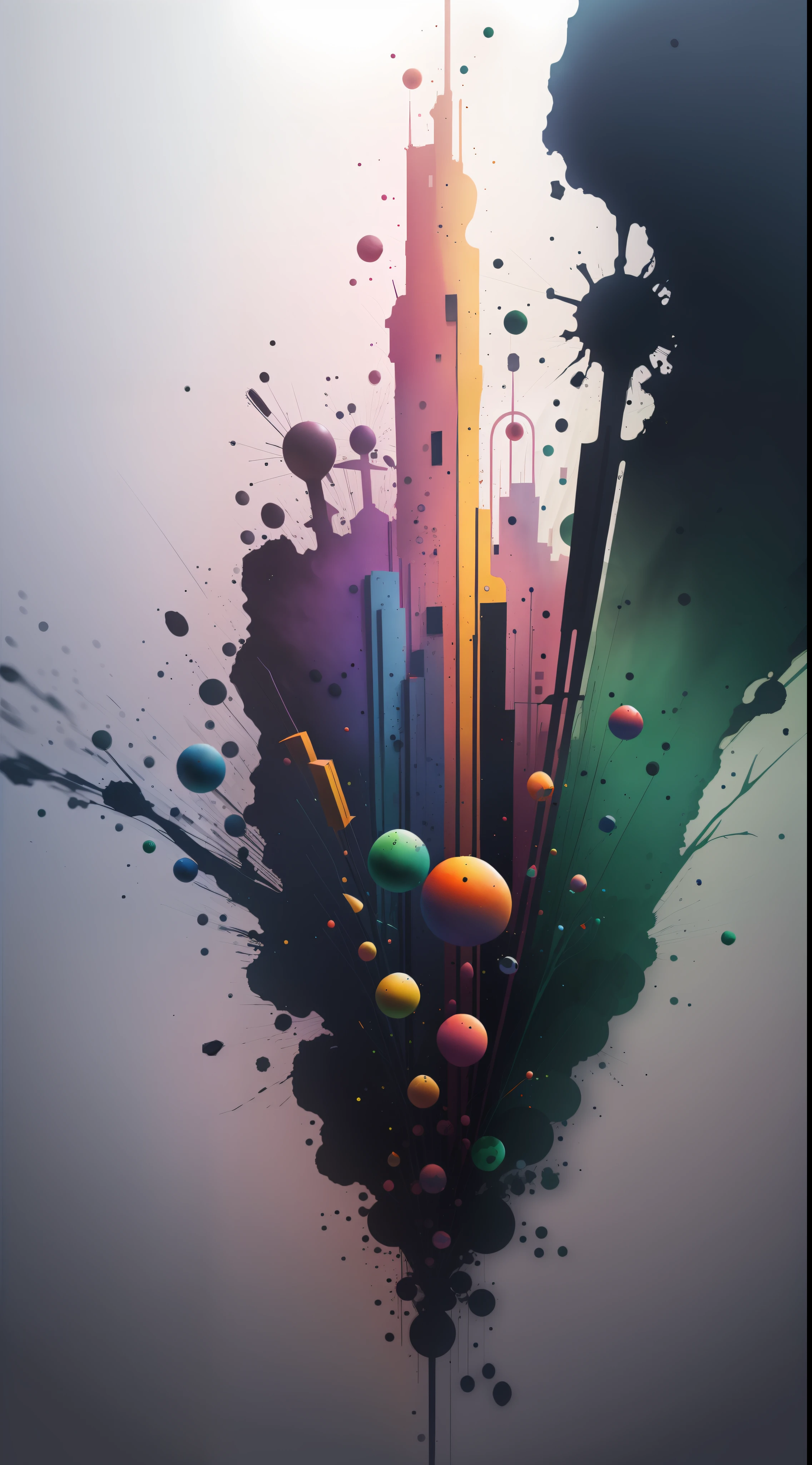 3d watercolor abstract,dark background,high resolution,high quality,colorful,green,red,blue