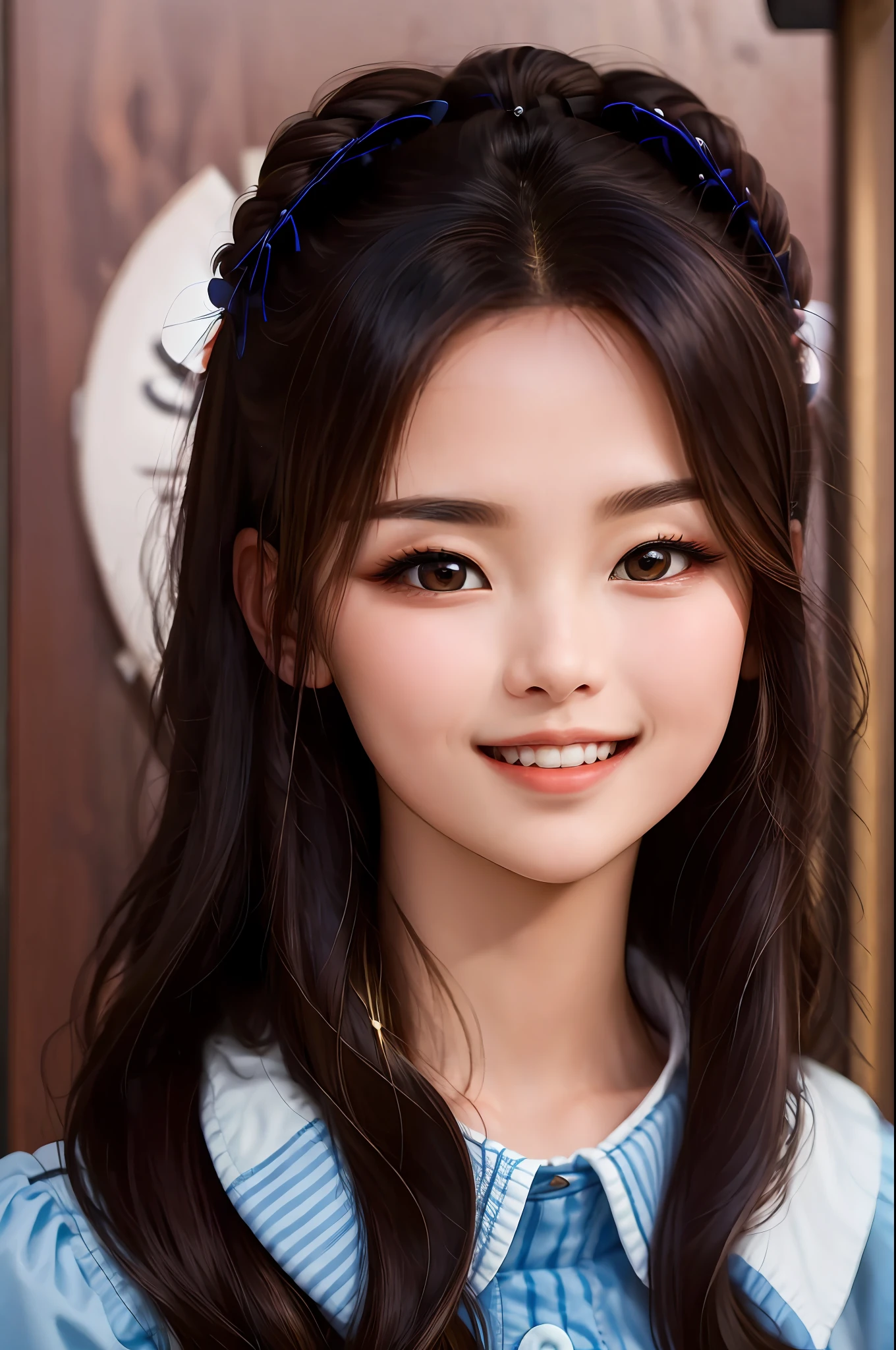 The 15-year-old heroine has a stunning face。Her eyes were as bright as stars,Deep and fascinating,It's like seeing everything。The corners of her eyes rose slightly,Outline the charm of wisdom。The bridge of the nose is straight and elegant,Perfect as a sculpture。Ruddy lips are always slightly raised,Smile confidently,Intoxicating。Her skin is as fair as jade,crystal-clear,It's like porcelain at its best。Under the sun,Her skin seemed to emit a faint glow。A faint flush flushed on her cheeks,It looks exquisite。Her long hair was as black as a waterfall,Hanging smoothly over her shoulders,Dance in the wind,It exudes a unique charm。Her facial features are delicate,Like a masterpiece of heaven,breath-taking。When she laughed,It was as if the whole world had changed for the better because of her smile。。Her beauty is more than just the beauty of appearance,It is also a temperament that radiates from the inside out,It's irresistible。