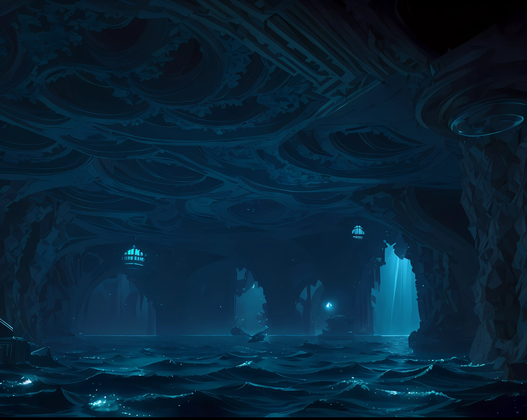 (The deep sea is full,Dingdall effect, dingdall effect ,Undersea Palace:1.5,Blue Crystal Palace, ), Ultra mysterious, painting of a, Panoramic views of the deep sea, Undersea Palace, Mysterious architecture, Ultra-luxurious palace jellyfish are around, glowing jellyfish, Blue glow, Pearls in the deep sea, Starry sky like the Milky Way, ((mistic)), ((The deep sea is full)) More details The picture is exquisite