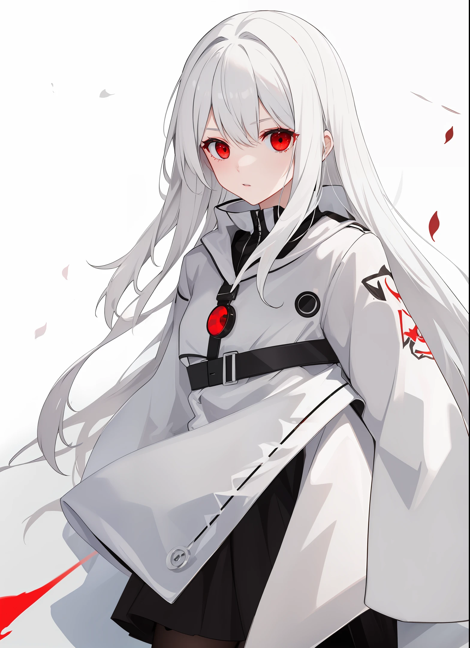 White hair，femele，Red eyes