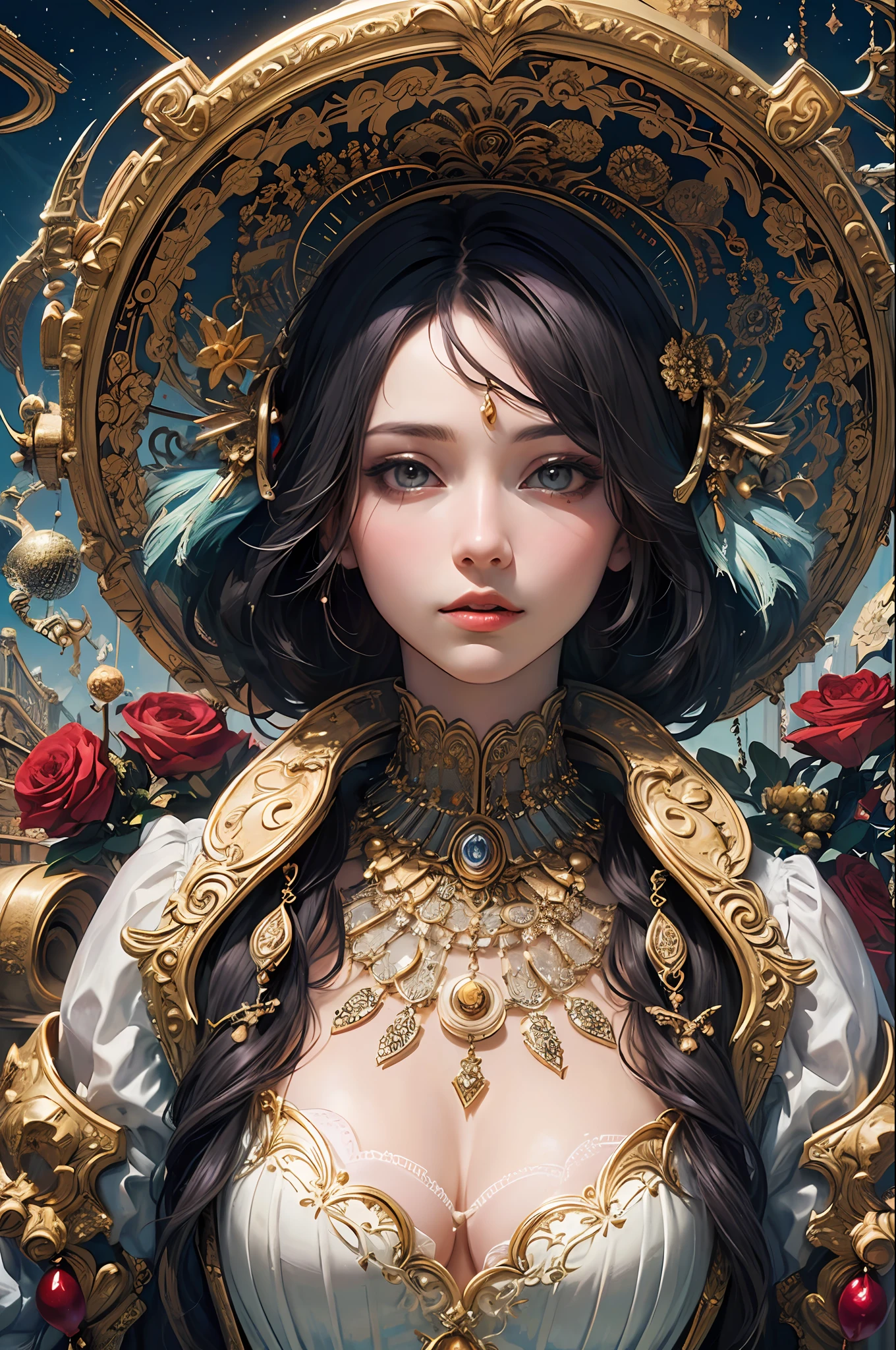 (masterpiece, top quality, best quality, official art, beautiful and aesthetic:1.2), (1girl), extreme detailed,(fractal art:1.3),colorful,highest detailed