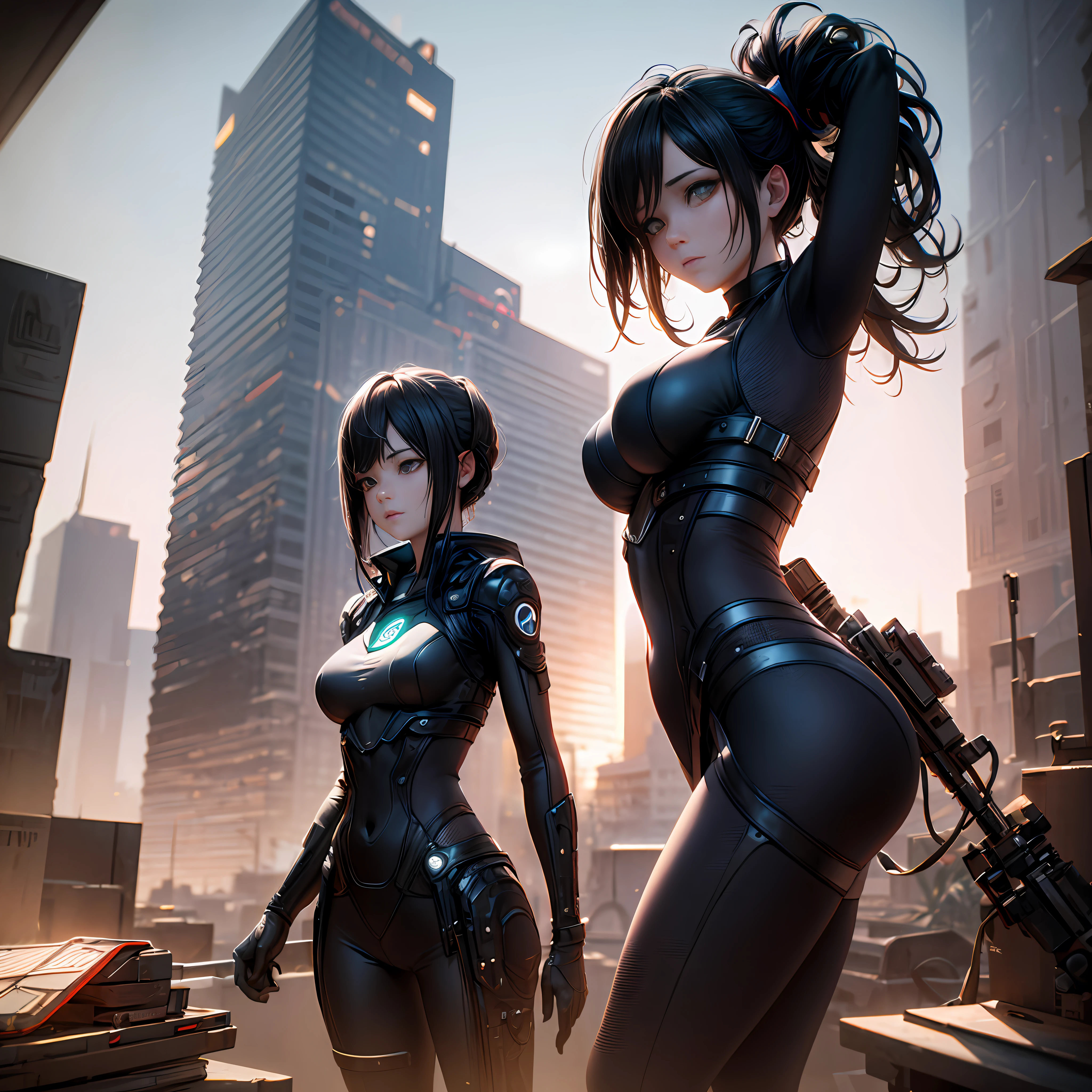 ((best qualtiy)), ((tmasterpiece)), (the detail:1.4), 3D, A beautiful cyberpunk female image,HDR（HighDynamicRange）,Ray traching,NVIDIA RTX,Super-Resolution,Unreal 5,Subsurface scattering、PBR Texture、post-proces、Anisotropy Filtering、depth of fields、maximum definition and sharpness、Many-Layer Textures、Albedo e mapas Speculares、Surface Coloring、Accurate simulation of light-material interactions、perfectly proportions、Octane Render、Two-colored light、largeaperture、Low ISO、White balance、the rule of thirds、8K RAW、Rich fluorescent texture