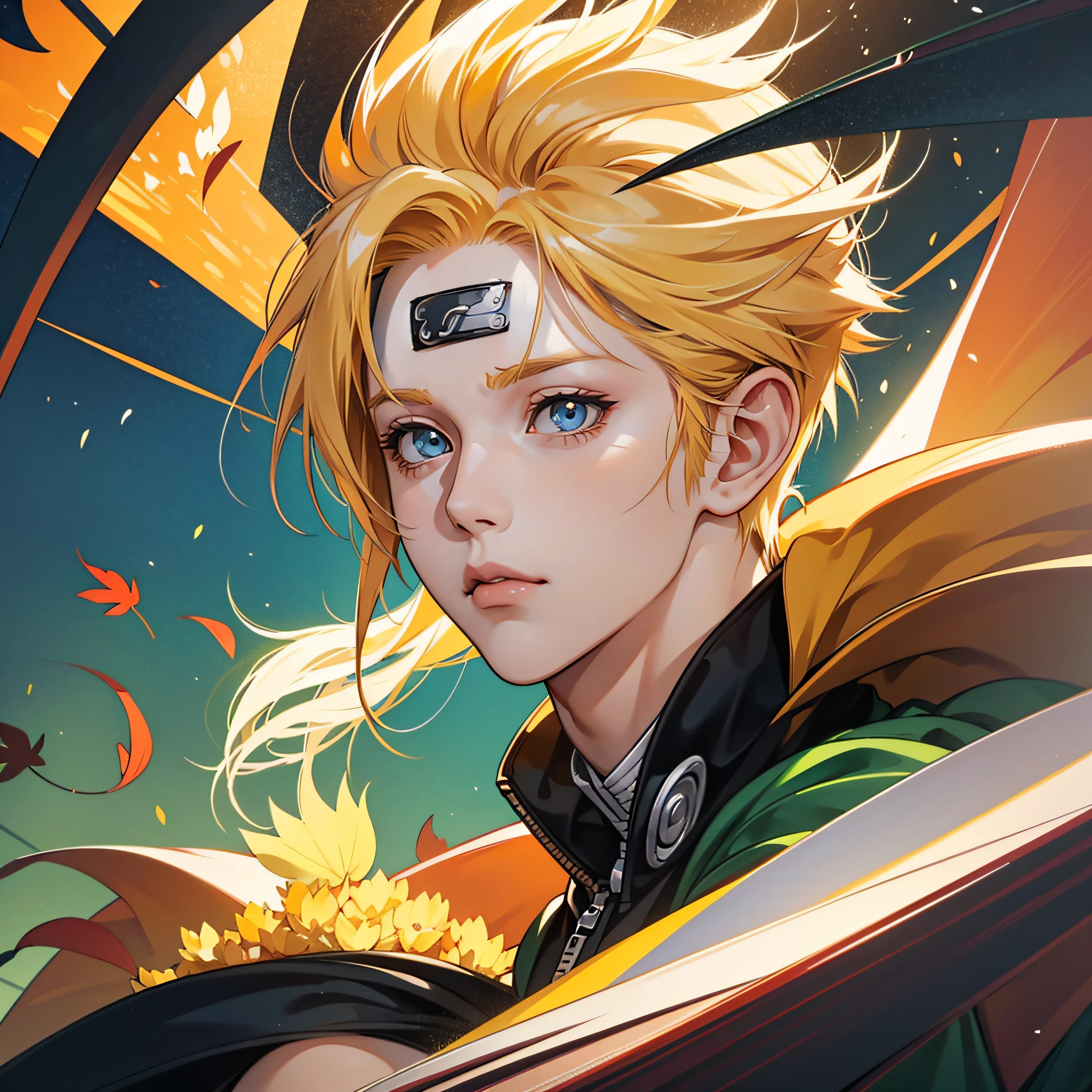 ''Naruto Uzumaki character with blond hair and blue eyes, 2 cheeks with 3 lines drawn like a cat's whisker, full body costume like in the series, anime face, manga art style, anime masterpiece, serene expression, anime, best anime character design, Full body 3D dark forest background, leaf village symbol, predominant white, intricate detail, good detail, super detail, systemic, subsurface scattering, soft diffused light, depth of field, complexity, high detail, sharp focus, full body, realistic face, detail, surreal detail, clear light style, full body, 8k, rendering, super detail, side light, beauty of sunlight, clear light'' --auto