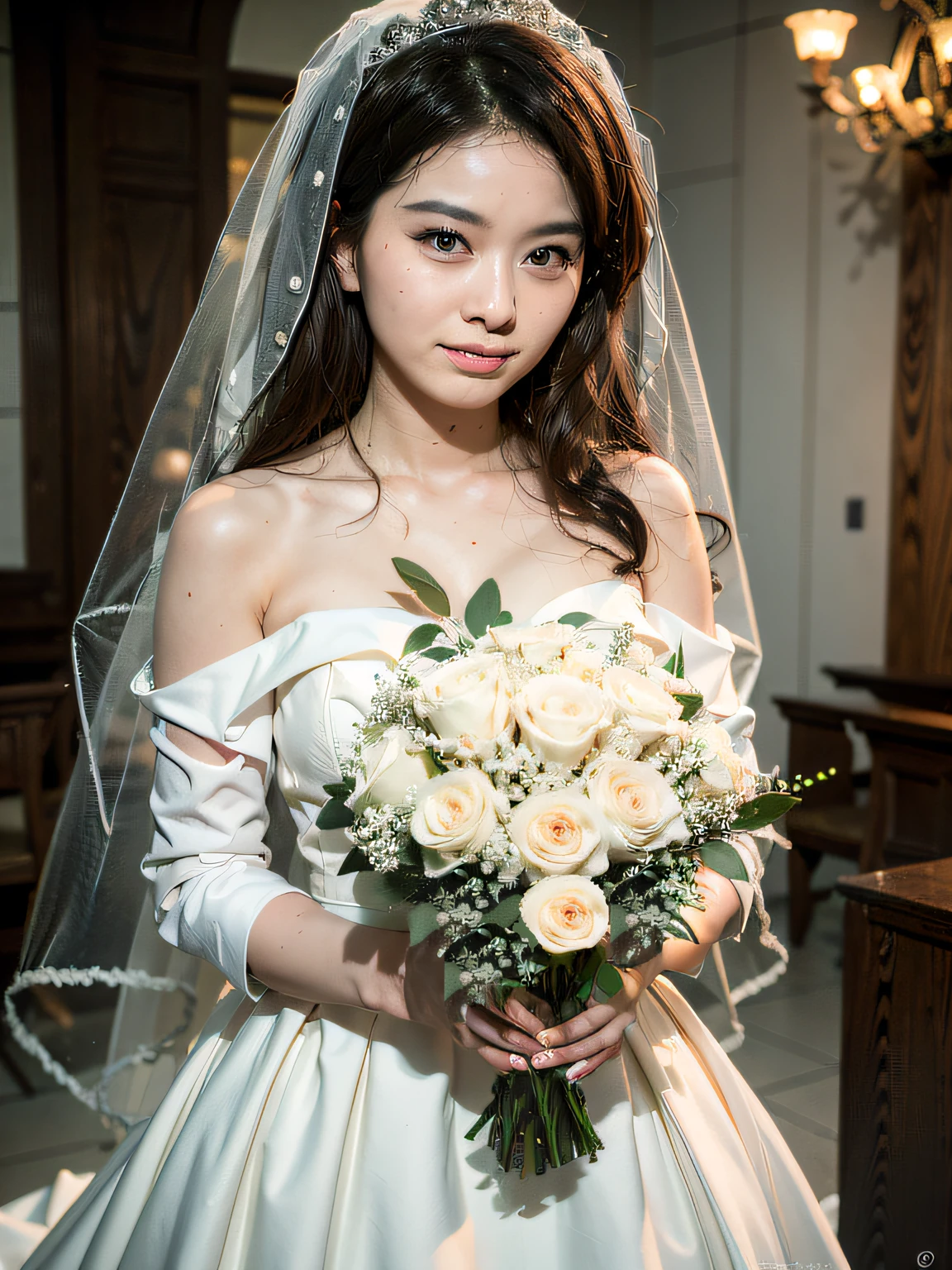 Accurately and beautifully draw the bride's fingertips。