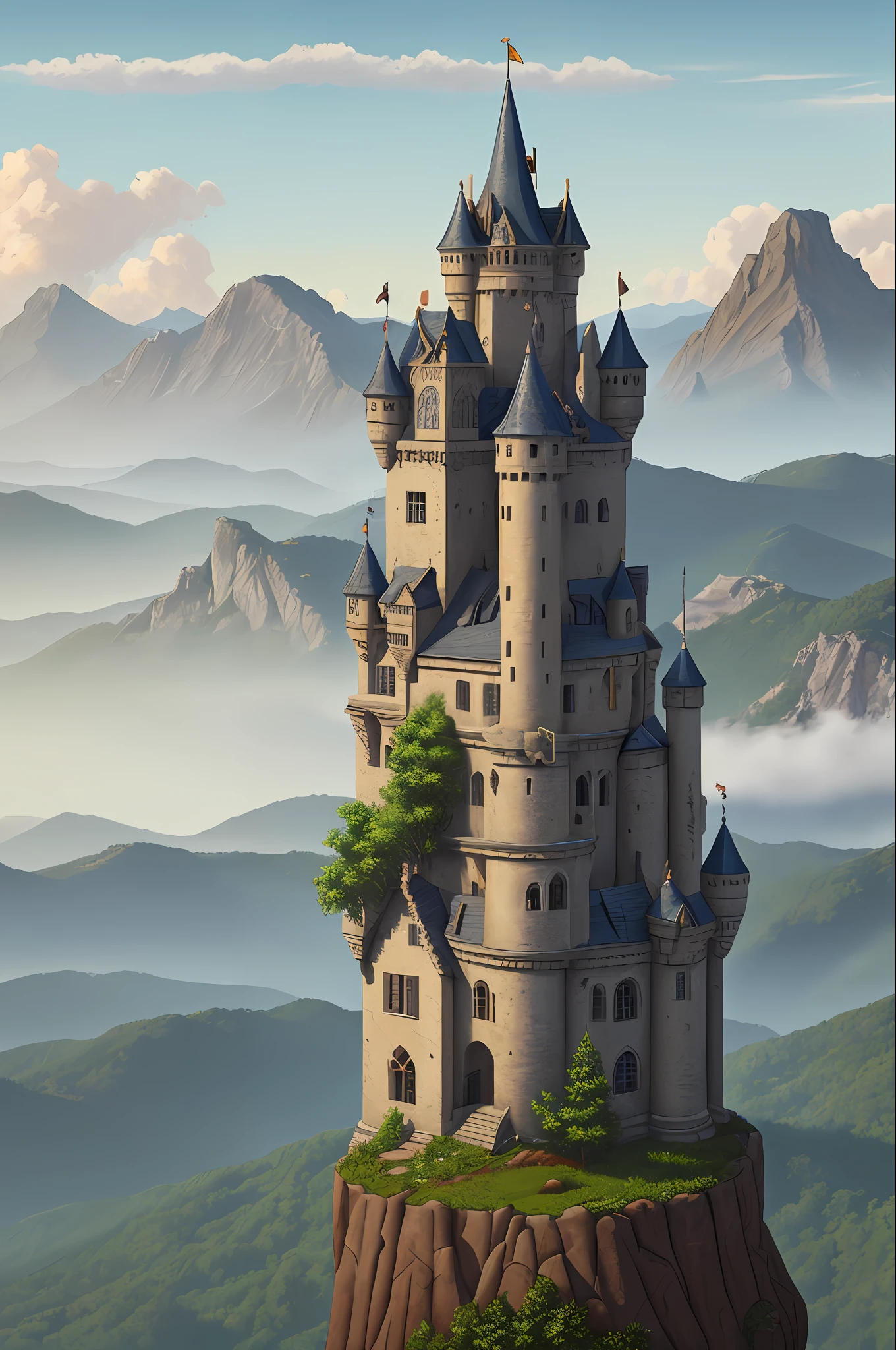 A forbidden castle high up in the mountains, pixel art, (intricate details:1.12), hdr, (intricate details, hyperdetailed:1.15), (natural skin texture, hyperrealism, soft light, sharp:1.2), game art, key visual, surreal