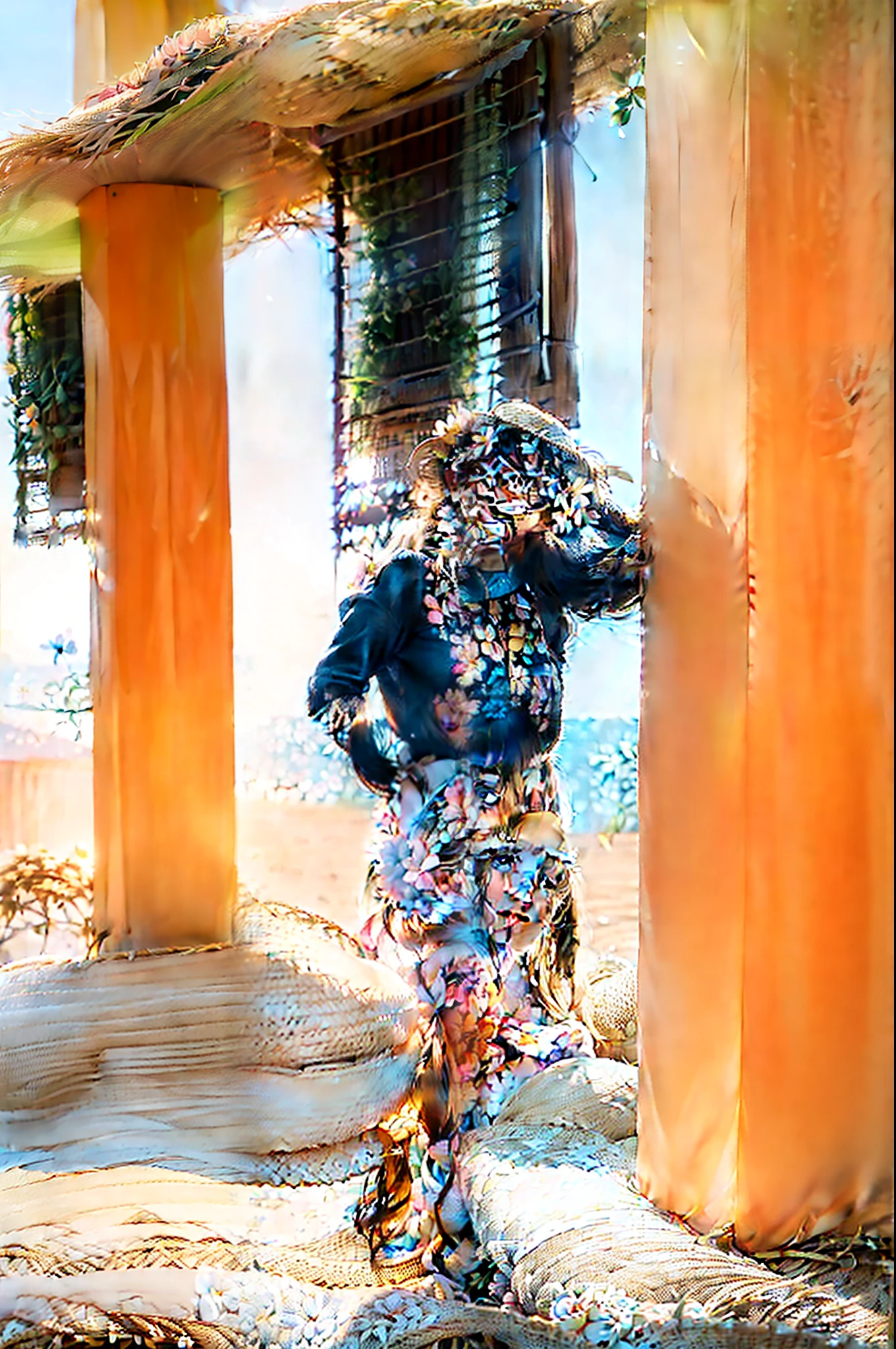 (extreme close up:1.5), (face focus:2),(Style of ???? ???:1.5),
((side face:2)),(1girl surrounded by soft_light:1.5), (backlighting:1.8), (lighting),(flowing fabric:1.3), ((Floral_summer_dress:1.5),(Straw_hat:1.3)),
(masterpiece), realistic, HDR, highly detailed, 8k, raw photo,
ambient occlusion, natural, harmonious composition, warm tones, fine art photography,