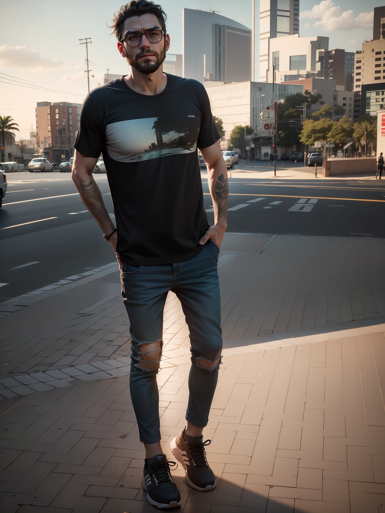 Change background , realistic face, 8k ultra realistic, short beard , stylish hair, cinematic look.
