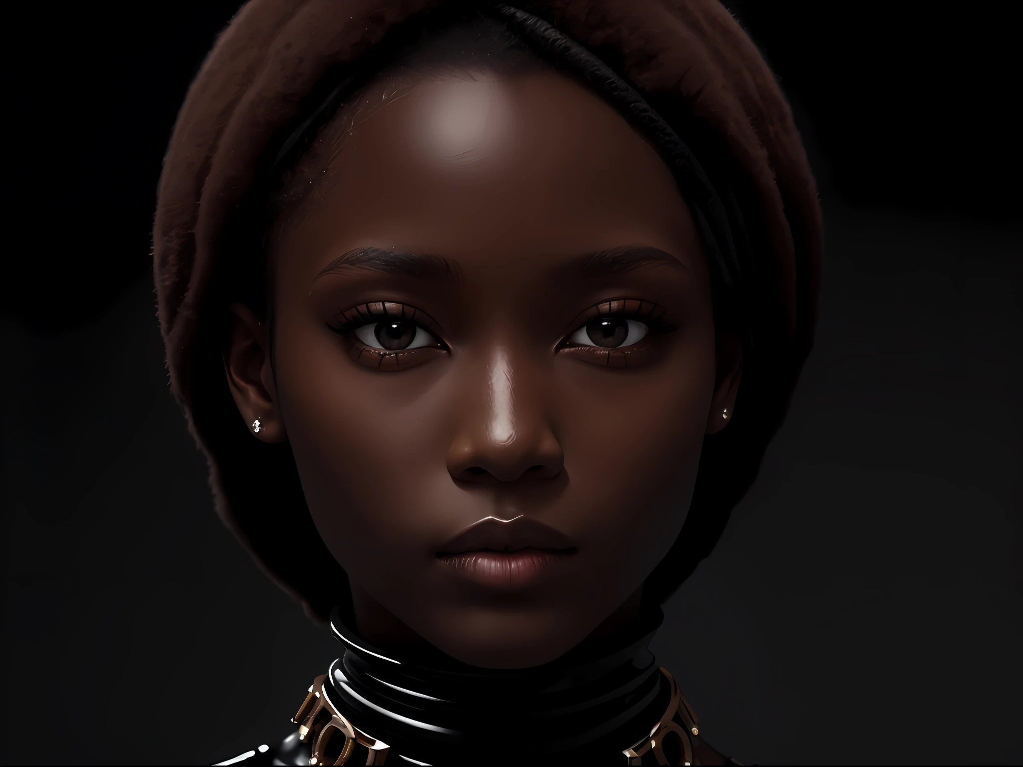 Alexander McQueen, black models, Iceland with a transparent Brown black colors worn 8k --auto