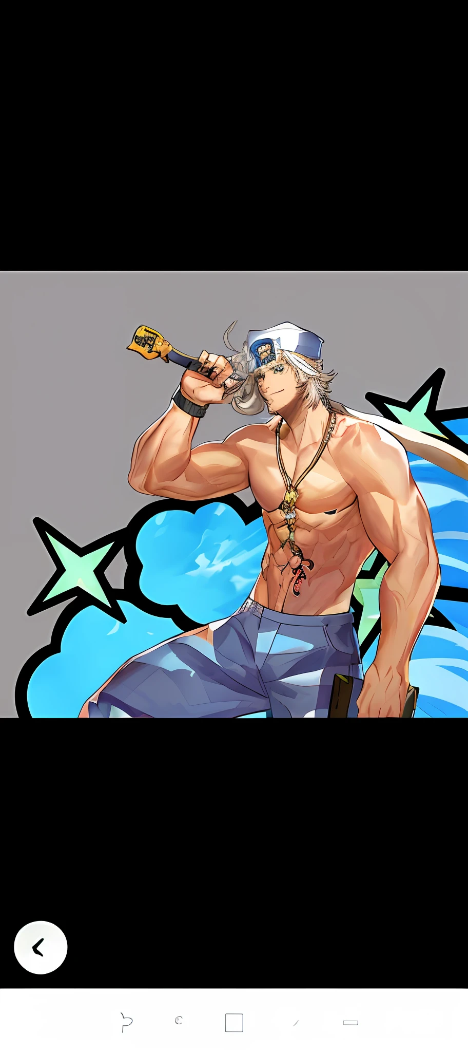 Caricature of a bearded man drinking beer, Guilty Gear strives to splash art, 《king of fighter》role, fighting game character, trigger anime artstyle, joe biden as a jojo character, Beef Cake Pose, xqc, badass posture, guilty gear art style, Otaku Gangasta, Joseph Joestar, Handsome anime pose, Hero 2 D Fan Art Art Cool Body Confident Laughing Husband Show Body Handsome Abs Full Abs Handsome Face Big Eyes Handsome Face Normal proportions