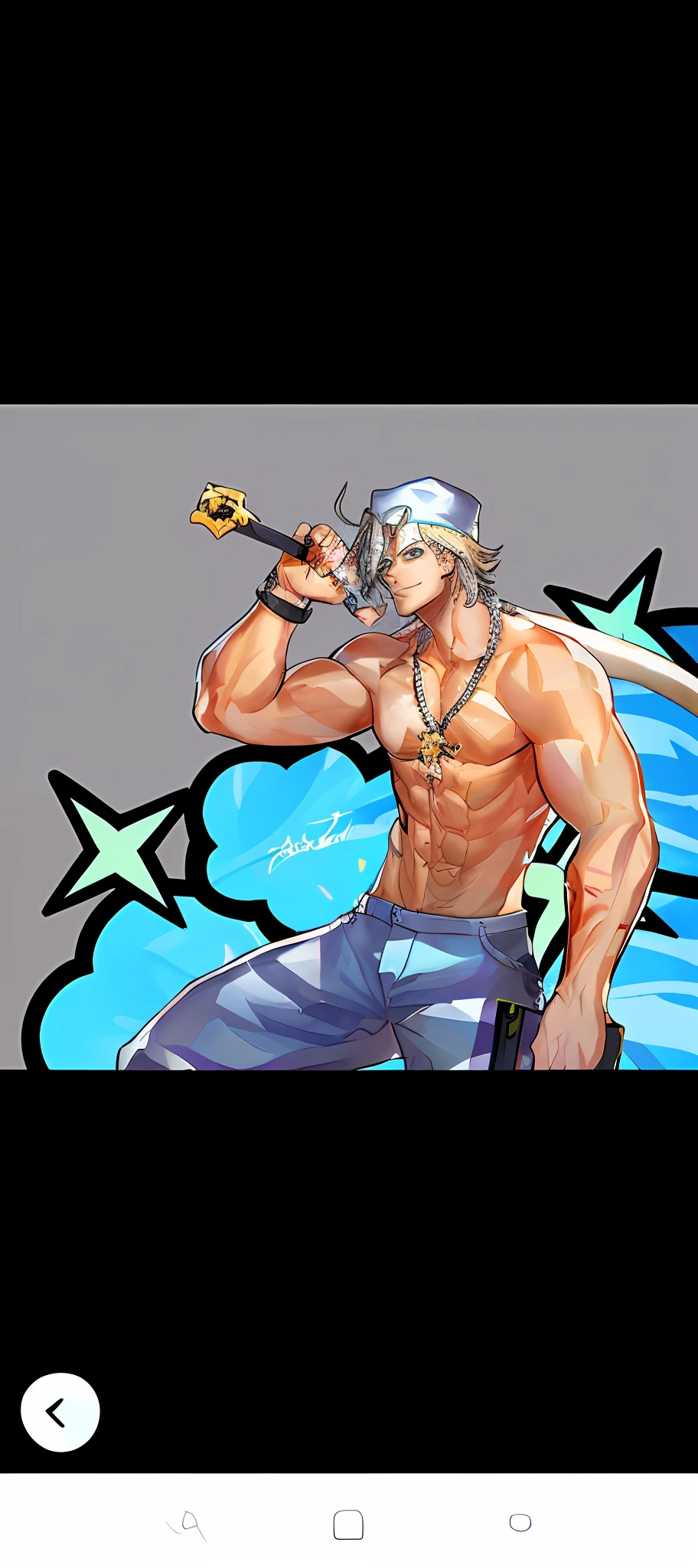 Caricature of a bearded man drinking beer, Guilty Gear strives to splash art, 《king of fighter》role, fighting game character, trigger anime artstyle, joe biden as a jojo character, Beef Cake Pose, xqc, badass posture, guilty gear art style, Otaku Gangasta, Joseph Joestar, Handsome anime pose, Hero 2 D Fan Art Art Cool Body Confident Laugh Husband Show Body Handsome Abs Full Abs Handsome Face Big Eyes Handsome Face Normal Proportions Delicate Facial Features Normal Laugh