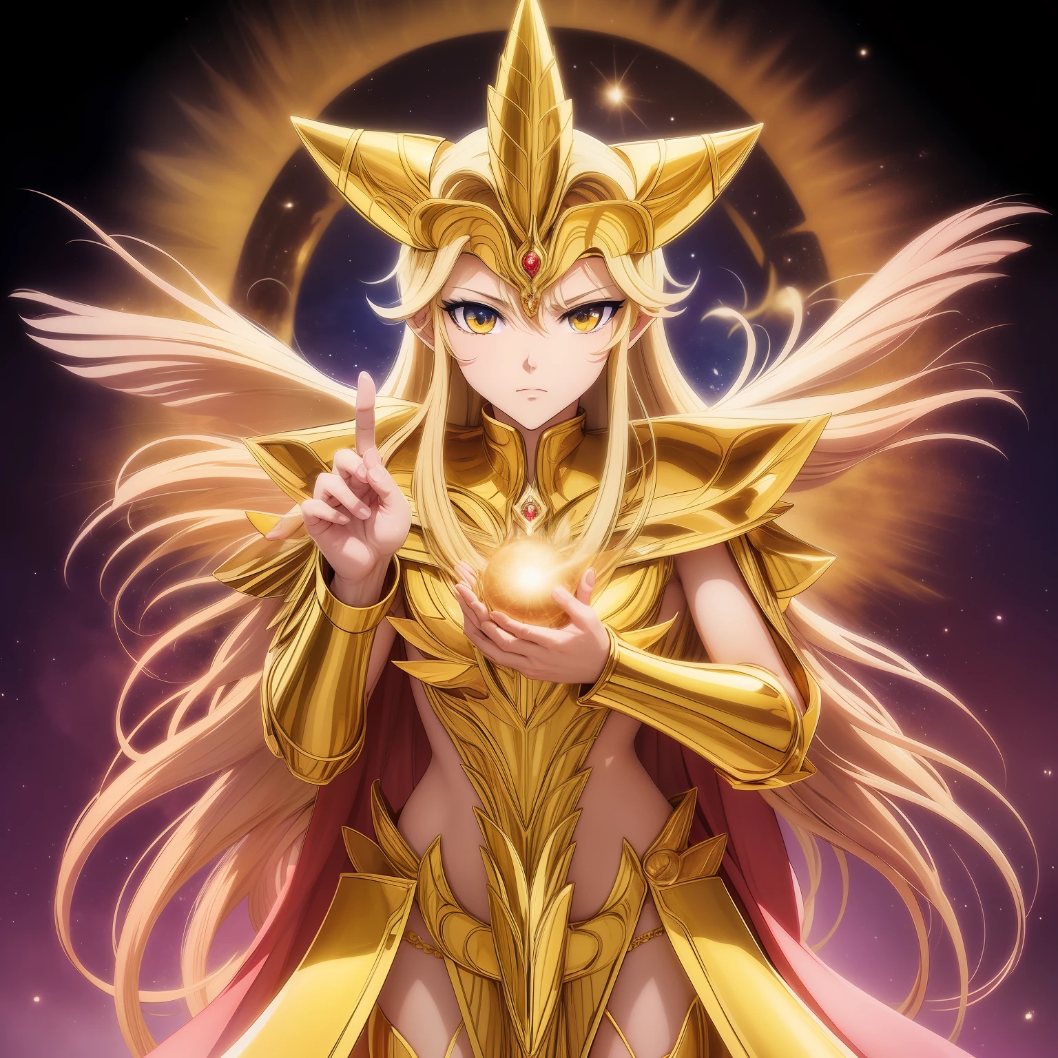 arte pastel, vindima, cinecolor, Superdimensional, Evil, paradoxo, Plasma, firework, post - production, Insanamente detalhado e intrincado, hipermaximalista, elegante, ornado, hyper realistic, super detalhado,(((Shaka))),((Obra-prima do anime))), japanese animation, Japanese drawing, hand-drawn anime, Concentrando magia dourada em torno de si, vortex, elipses, particuls, (sentado), 1 garoto humano, (sozinho), ambiente de grego com pilares, (((lutando)))