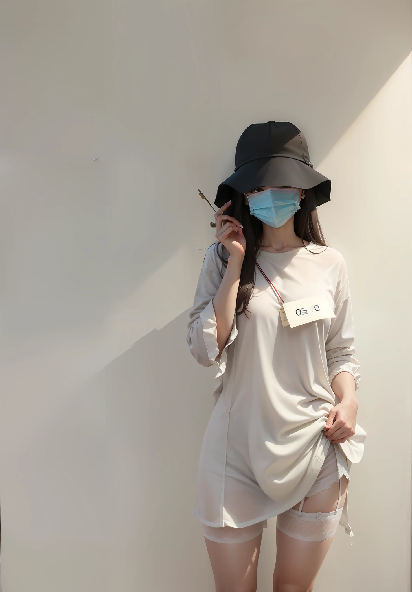Leaky waist Have white stockings Leak the whole leg,Hot figure