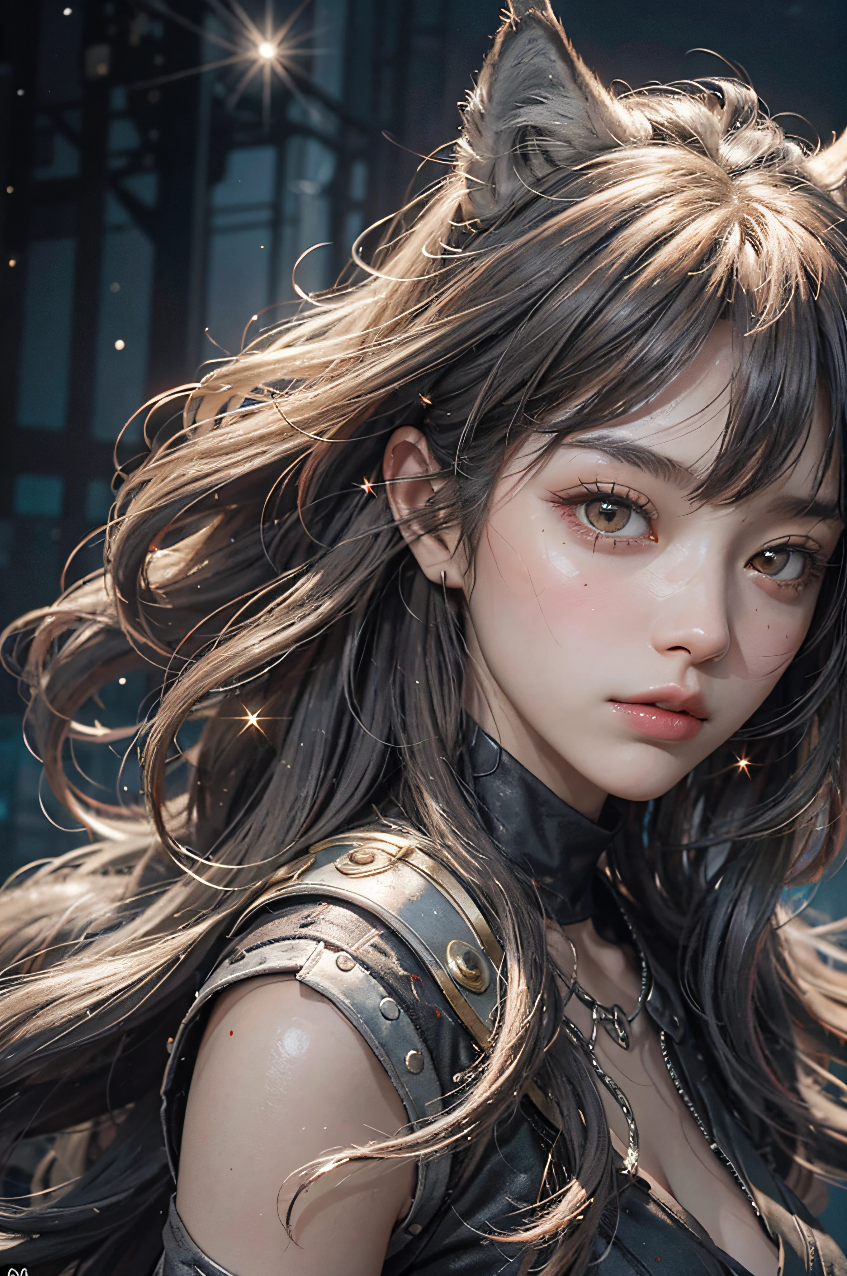 BREAK, 1girl, solo, looking at viewer, flat bangs, (young cute beautiful 18-year-old girl:1.1), 3d face, beautiful girl, pretty, girlface, kpop idol,  supermodel, woman posing for a photo, stunning innocent symmetry face, perfect body, medium breast, slim waist, slim legs, (high detailed skin:1.2), glowing eyes, goddess, natural skin texture, shiny skin, White skin, Beautiful detailed face, detailed face, real skin texture, cute delicate face, finely detailed face, golden ratio, golden ratio face, expressive eyes, perfect face, perfect skin, flawless face, clear face, shiny hair, pale skin, Proper body proportion, perfect anatomy, realistic skin texture, luscious lips, glossy lips, natural makeup, beautiful bright pupils, slender figure, intricate eyes, detailed pupils, detailed face and eyes, longeyelashes, blush, good hand, finely detailed skin, oily skin, BREAK, ((((ember, battlefield, volumetric fog, grey mist, (white long hair:1.4),  (ecstasy of silk:1.1), spider web, (chain:1.1), (On a dark moonlit night:1.6), (in a spooky ancient dungeon:1.2), in a heavily guarded cage, moonlight shines in through a small window, (In the center of the picture is a female assassin struggling to break free from the shackles:1.4), (She breaks the thick iron chain with amazing strength:1.3), (Werewolf soldiers guarding the prison came from all directions with weapons:1.5), (Destroyed buildings:1.2), (ruined walls:1.1), (scars:1.3), claw marks, (flames splashing:1.3), (werewolf's huge claws, wolf eyes with green light:1.2), (A pack of wolves surrounded her:1.6), full of murderous, fighting state, (blood moon:1.4), chilling atmosphere, flames, cobwebs, candles, (torture tools:1.1), (floating colorful sparkles:1.2), (energy beams:1.3), cyberpunk neon light, volcano, (lava:1.1), Doomsday atmosphere, flames soaring into the sky, candlelight, desperate and helpless prisoners, jail, prison, East Asian architecture, ancient China, skeletons, horror , chilling, bloody, huge warfare battle scene, epic clash, two armies, battle scene, epic battle, war)))), BREAK, (PureErosFace_V1:0.5), (ulzzang-6500:0.5), filmg, zhongfenghua, (kbxll:0.6),