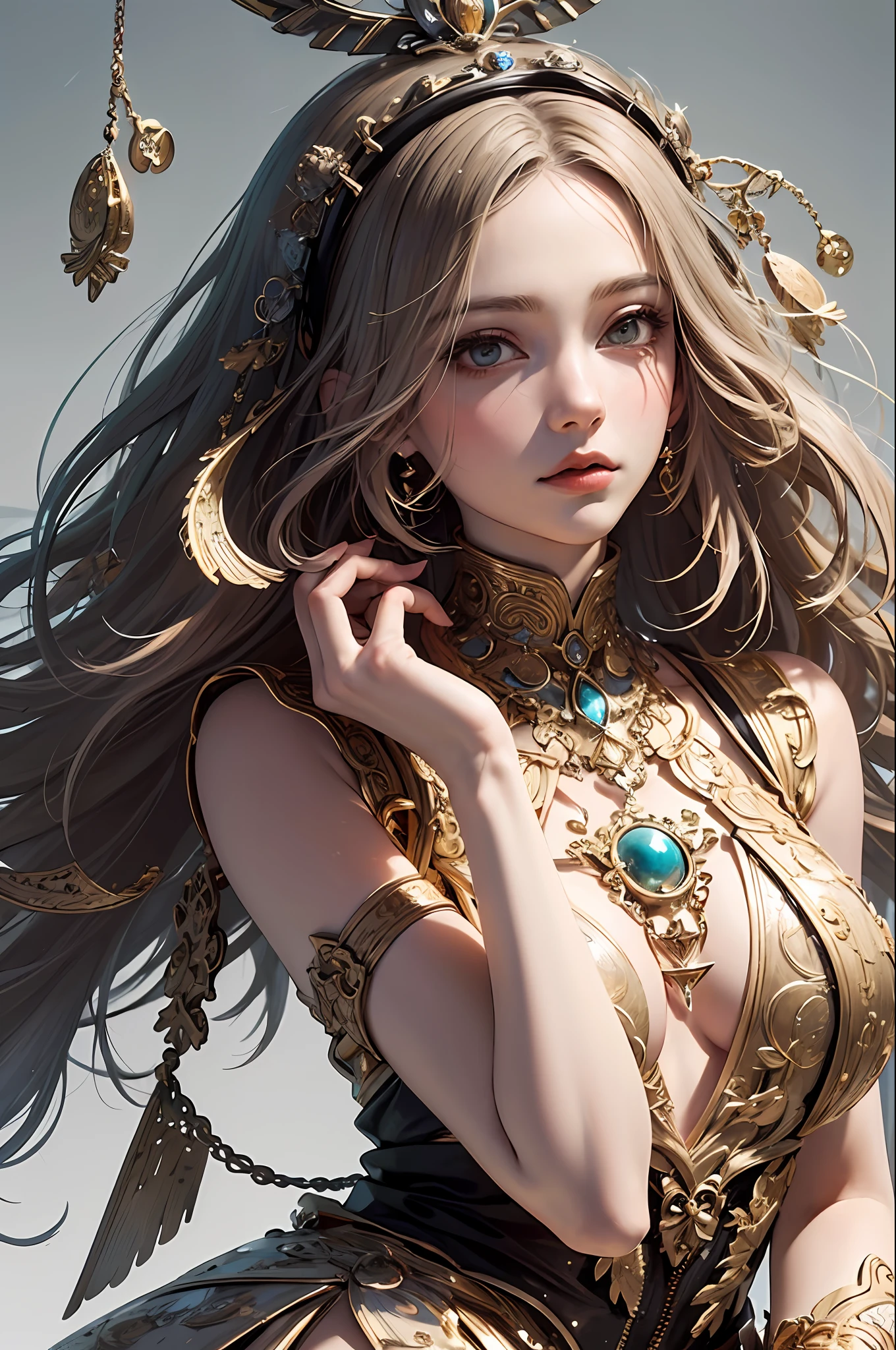 (masterpiece, top quality, best quality, official art, beautiful and aesthetic:1.2), (1girl), extreme detailed,(fractal art:1.3),colorful,highest detailed