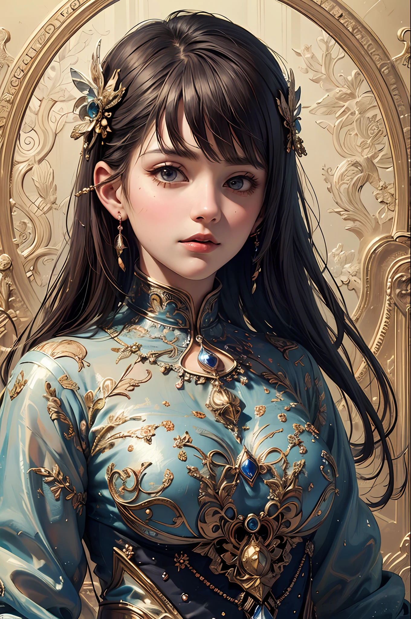 (masterpiece, top quality, best quality, official art, beautiful and aesthetic:1.2), (1girl), extreme detailed,(fractal art:1.3),colorful,highest detailed