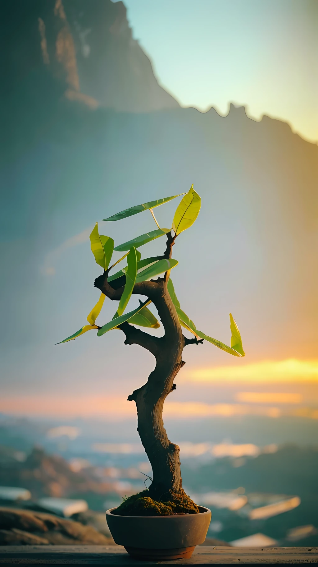 abstract colors, texture, film grain, skin pores:0.2 (tilt shift photography)1.2, intricate dramatic portrait of a beautiful (windblown)1.2 scifi steampunk (medieval fantasy magical bonsai tree)1.2 on top of a rocky mountain overlooking a futuristic (solarpunk)1.2 city, foggy morning, cinematic movie still frame, blade runner 2049, punk hair style, altered carbon, (analog style)1.3 (film grain)1.3,
(best quality, high quality, absurdres, intricate detail, masterpiece, cinematic), highly detailed, motion blur, film grain, noise, lens effects,