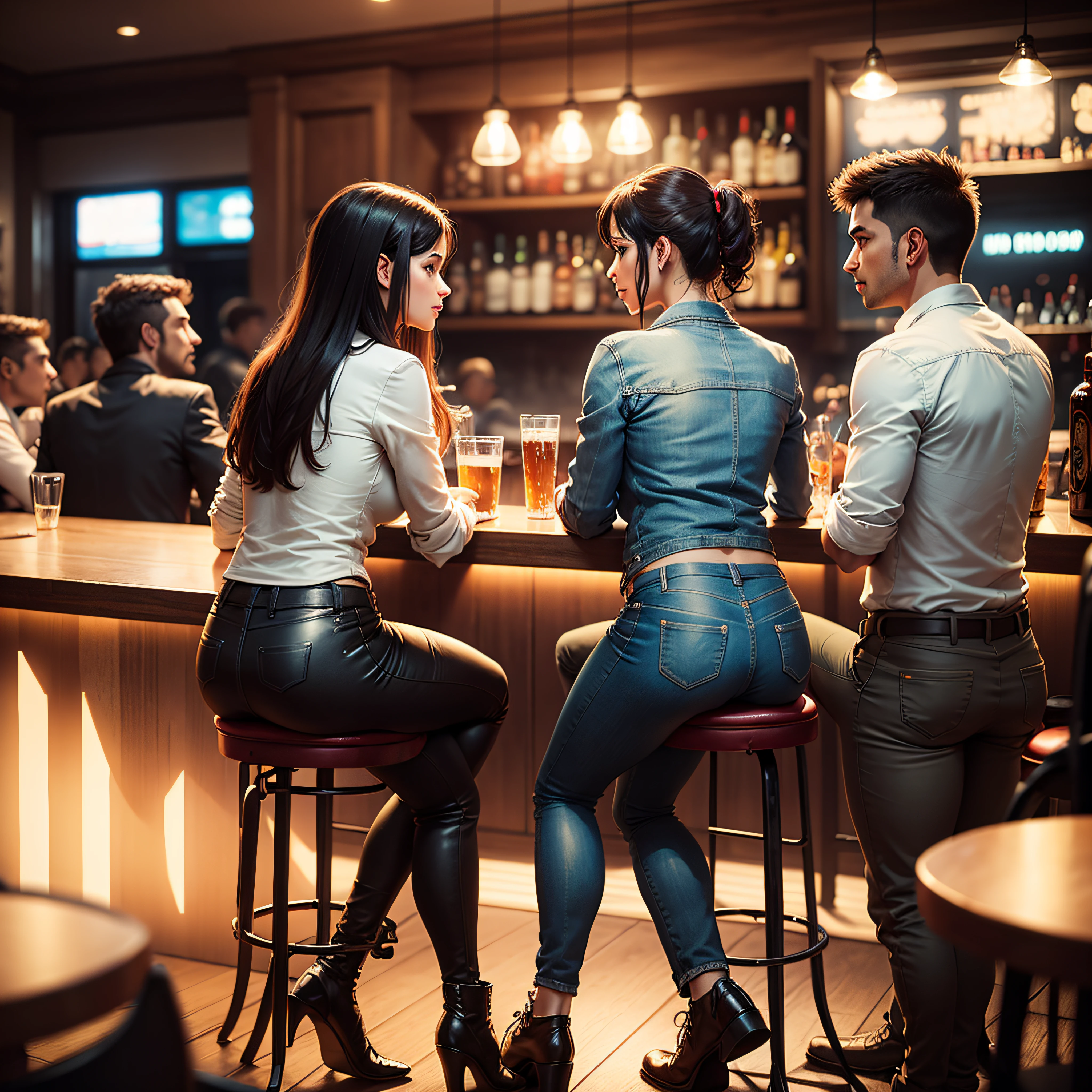 people chatting in a bar --auto