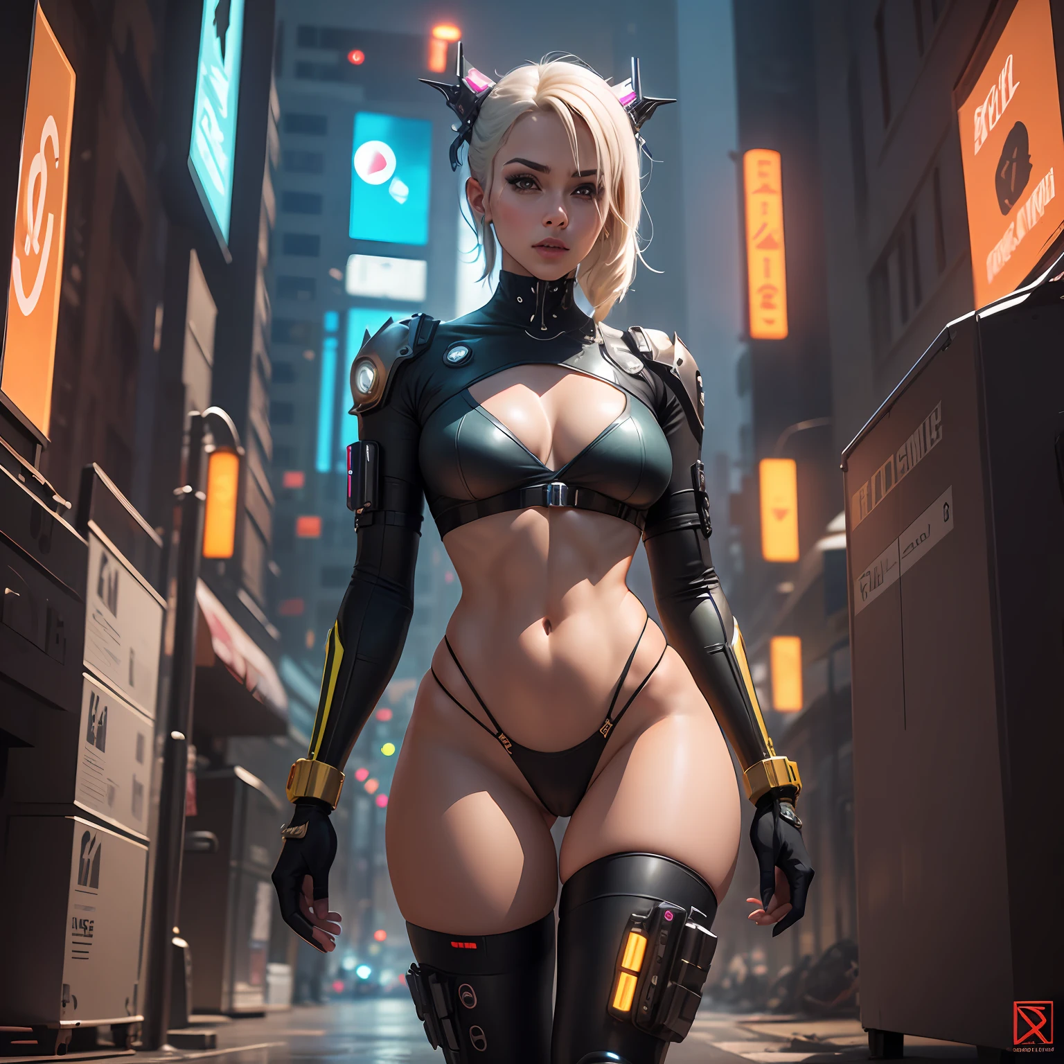 Lucy's Cyberpunk edge runners como, Erectile beauty, seios grandes, corpo inteiro, dinamic poses, fundo amarelo, Cartaz cyberpunk, Technological weapon, papel de parede 8k, melhor qualidade, Tranding Tampos Pintreste.