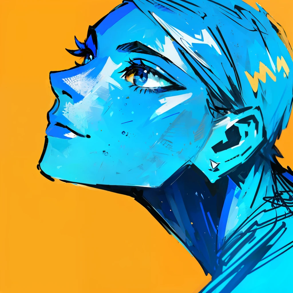 The face is a human blue lizard,Will glow
