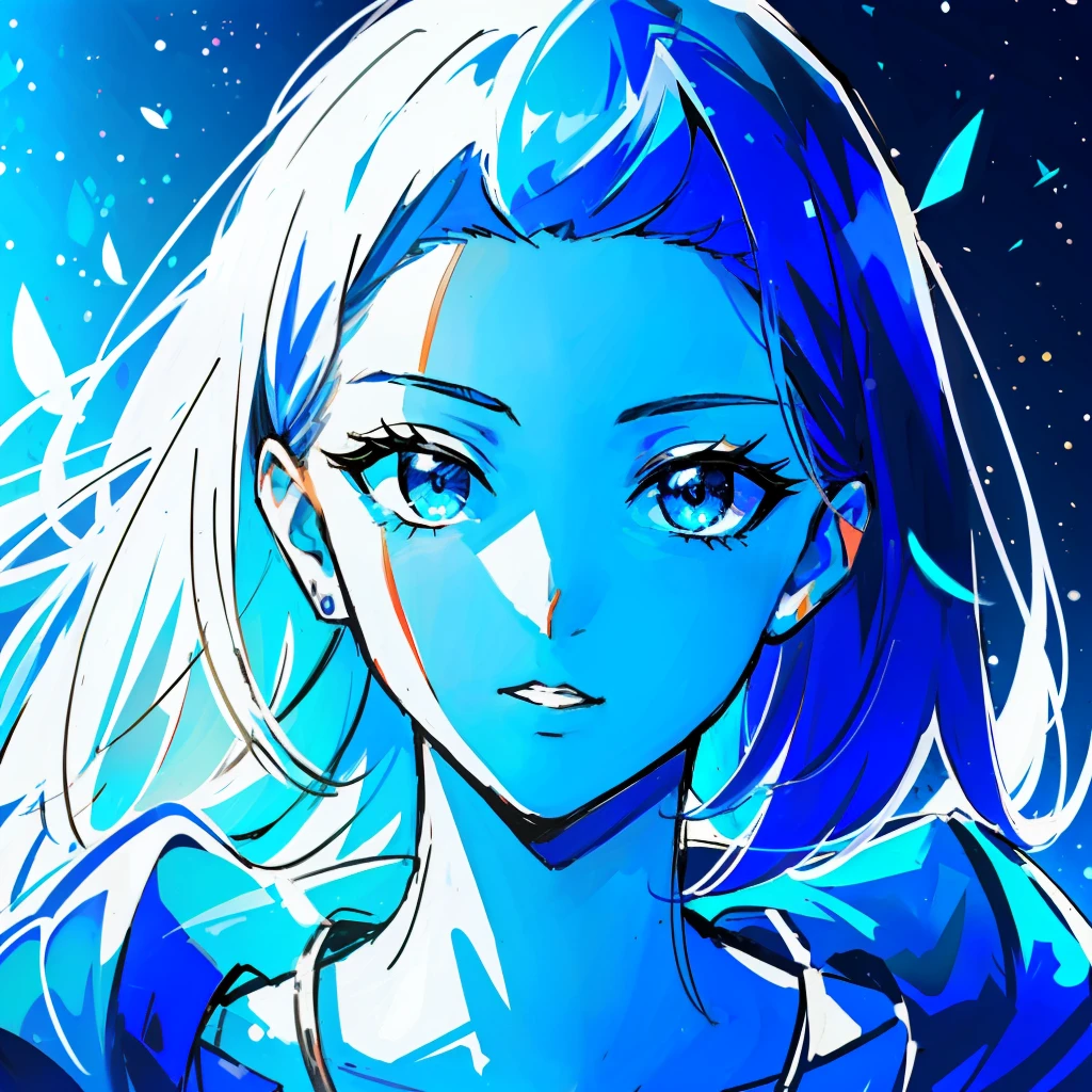 The face is a human blue lizard，Will glow