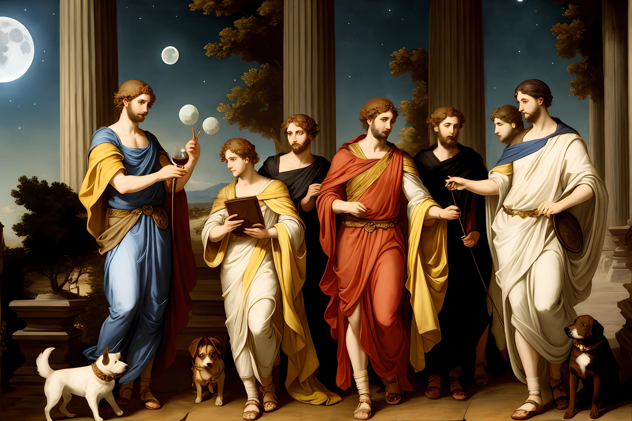 themoon，the ancients，bacchus，doggy，