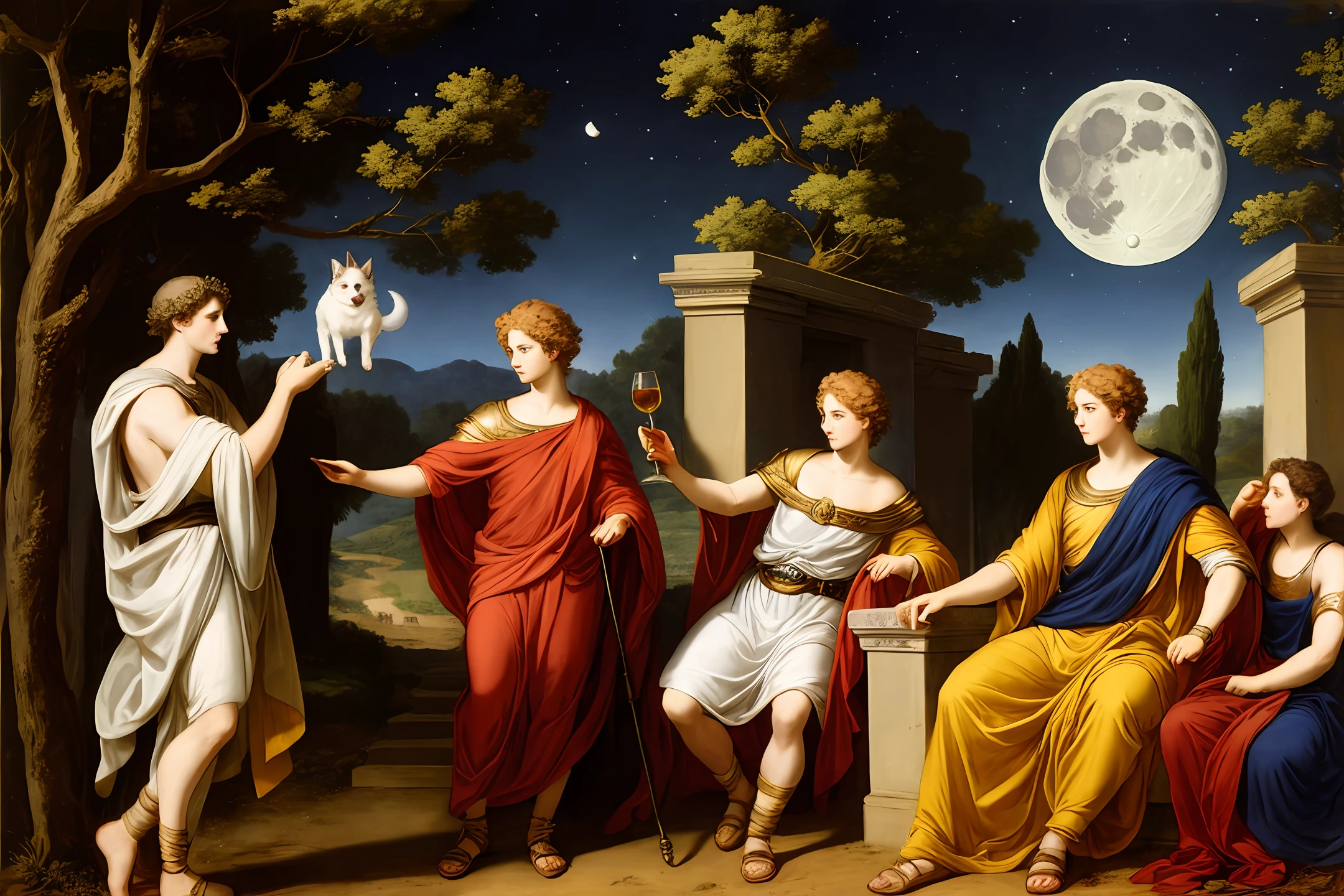 themoon,the ancients,bacchus,doggy,