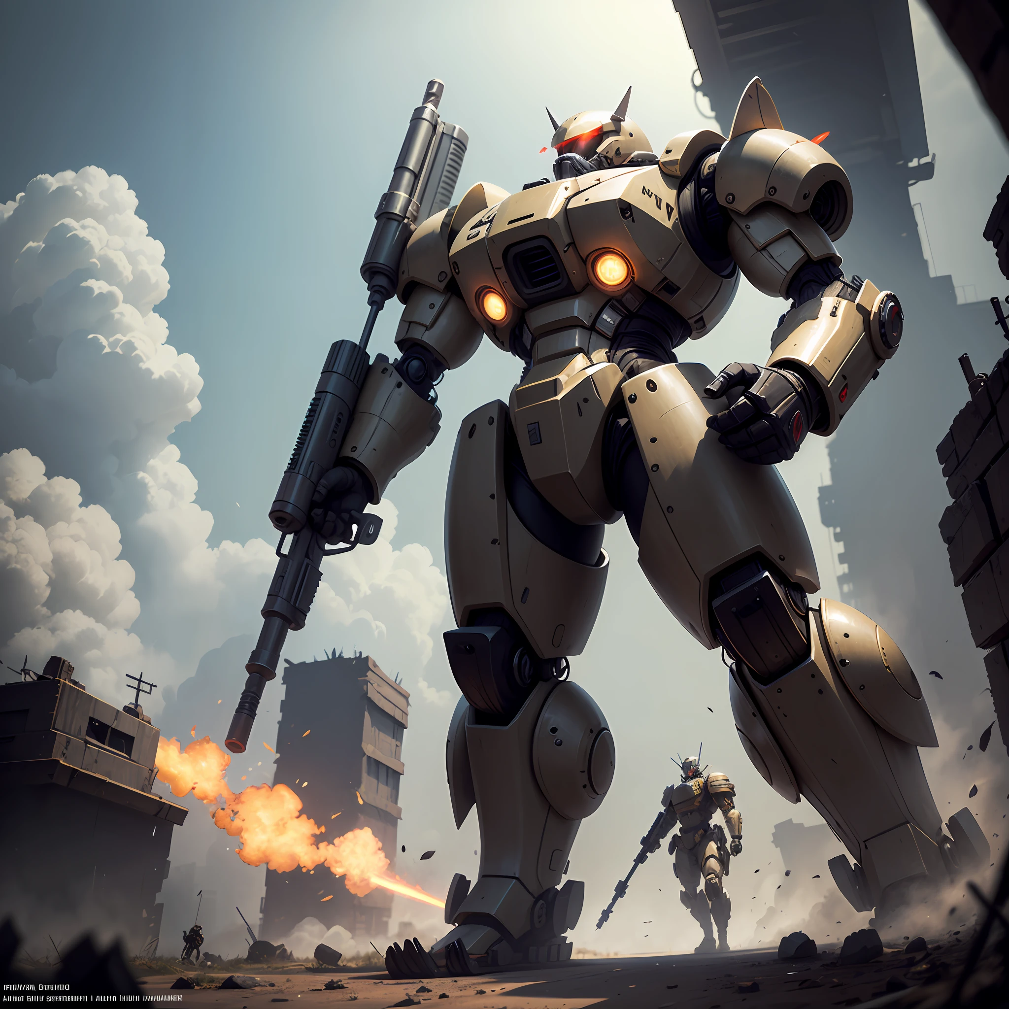 mechs,Soviet-style ,Heavy gunner --auto